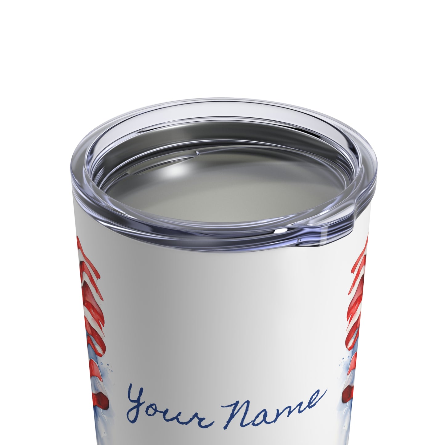 Watercolor American Flag In The Wind · Personalize It! Your Name and Font | Small Tumbler