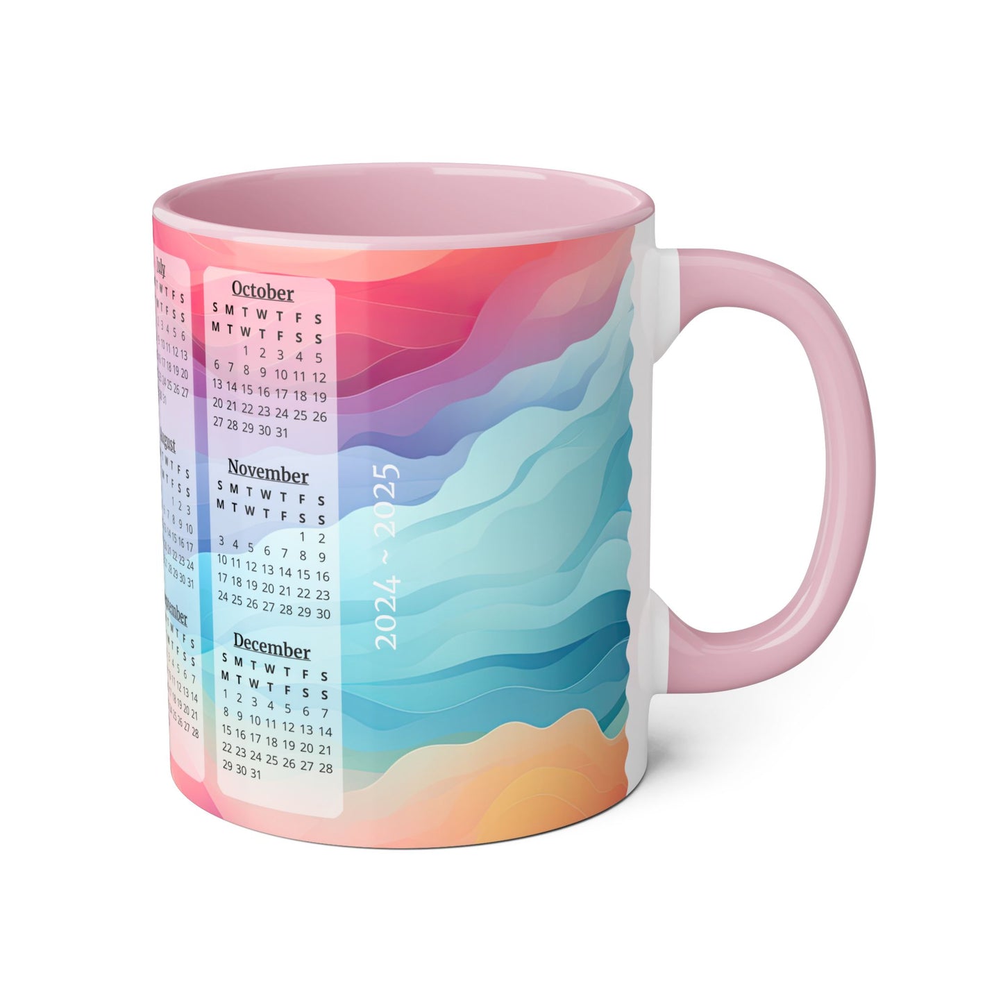 Colors of the Wind, 2 Year Calendar 2024 to 2025, Accent Mug (Small) (Pink/Red)