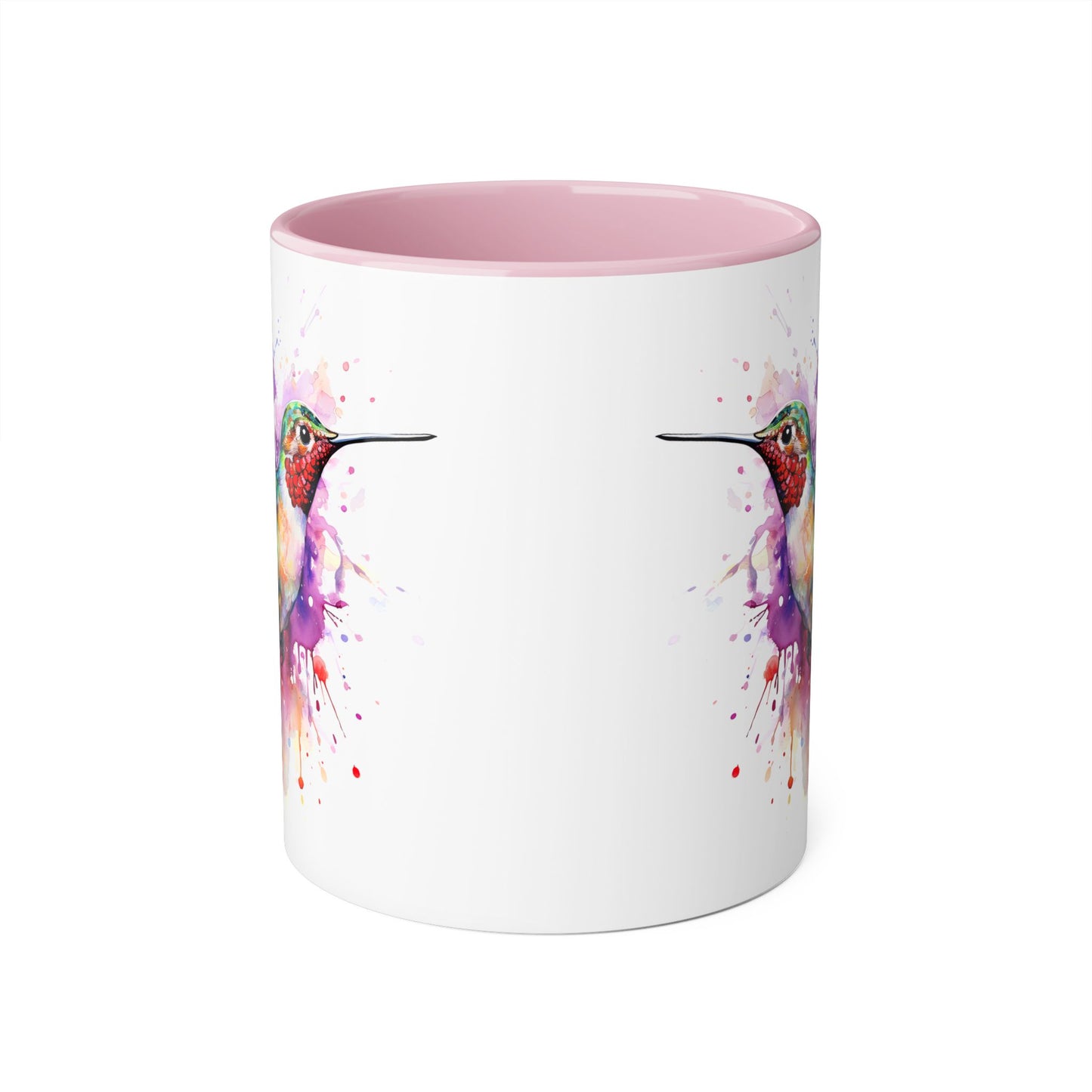 Hummingbird · Personalize It! With Your Name | Accent Mug (Small) (Black/Blue/Light Green/Pink/Red/Yellow).