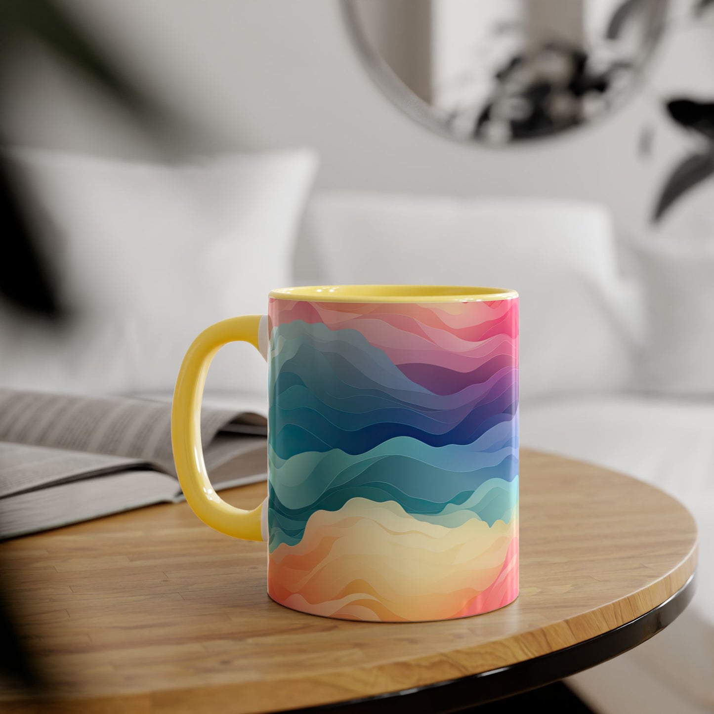 Colors of the Wind · Personalize It! Your Name | Accent Mug (Small) (Pink/Red).