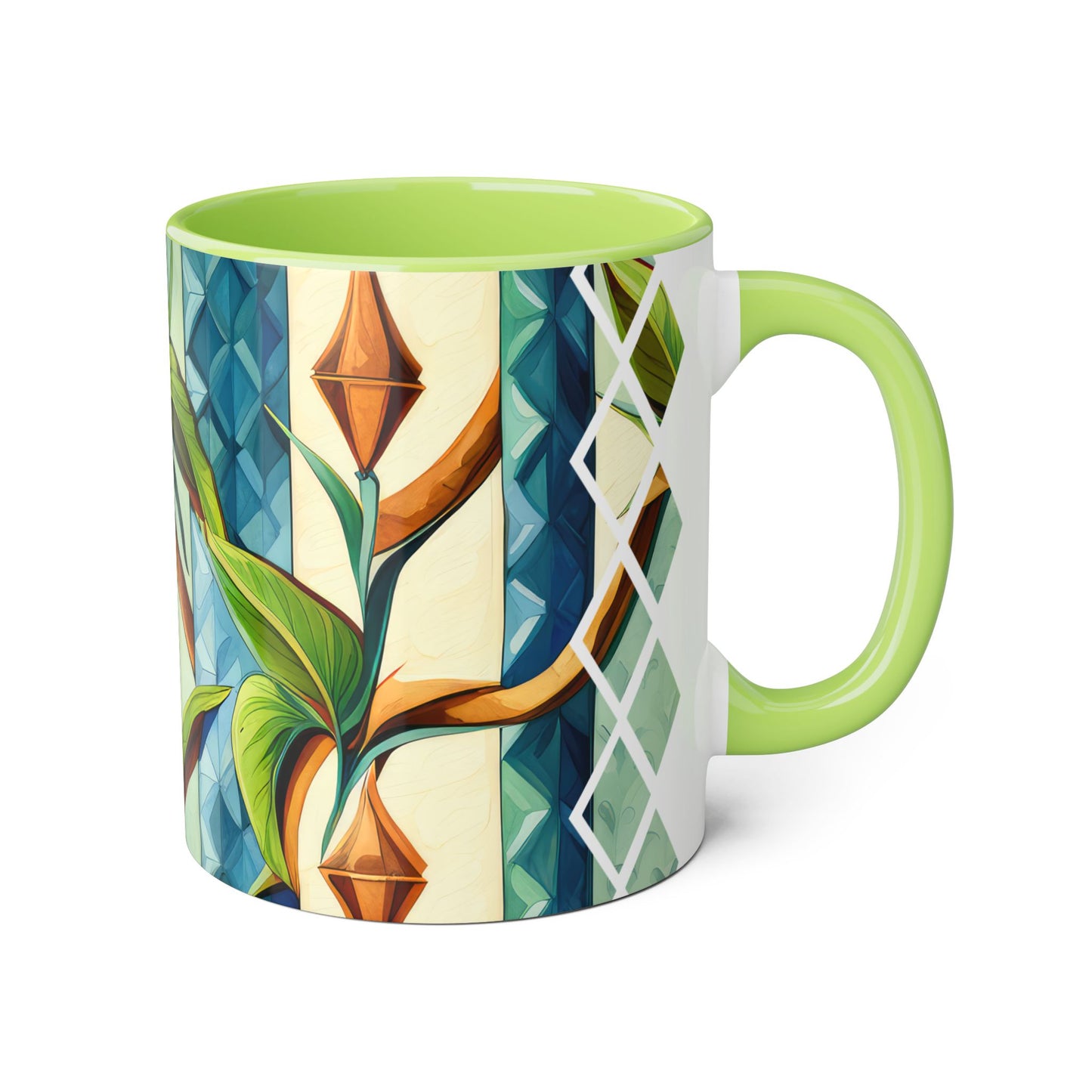 Emerald Nouveau | Accent Mug (Small) (Light Green/Yellow)