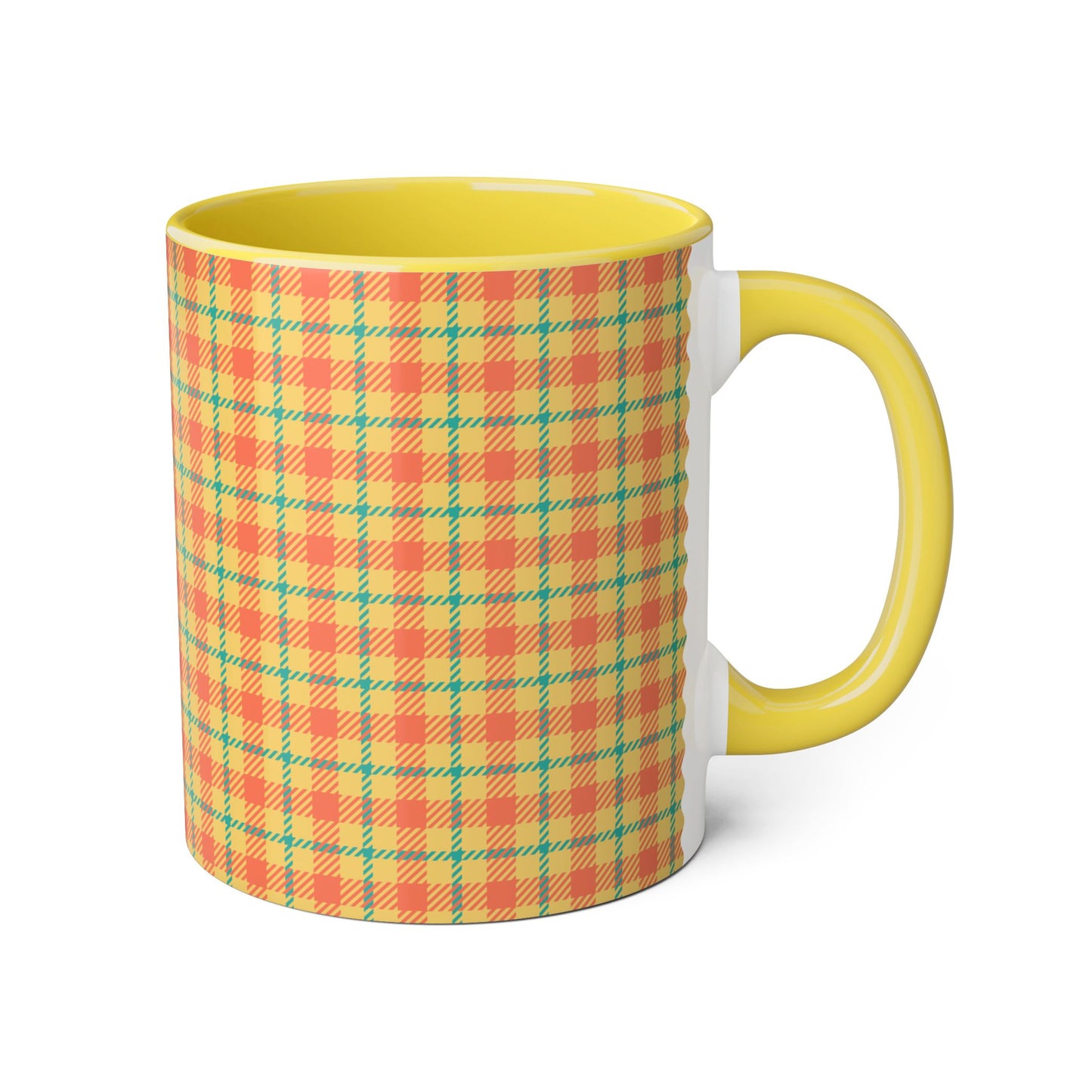 Citrus Plaid | Accent Mug (Small) (Yellow)