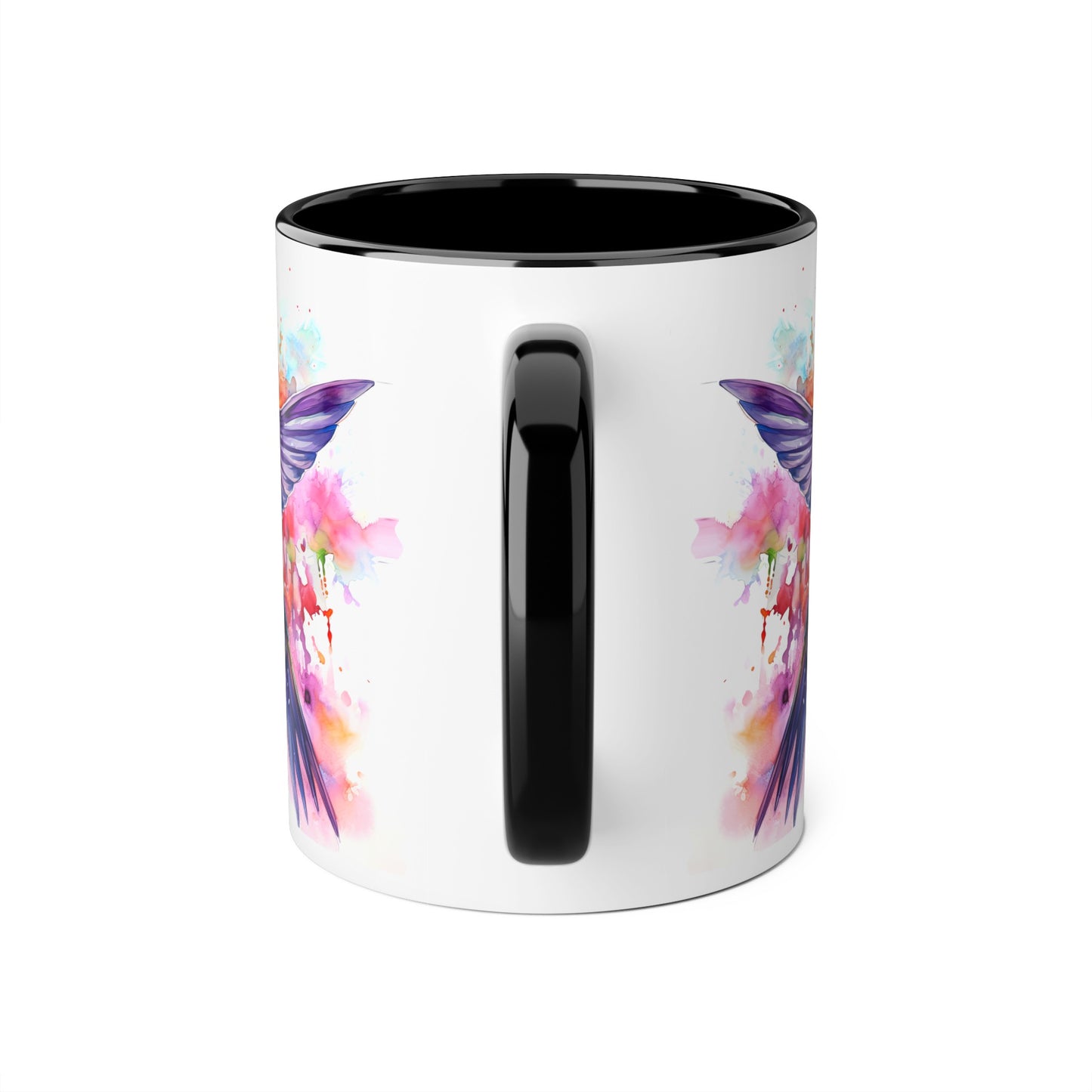 Hummingbird, Personalize It! Your Name Your Font, Accent Mug (Small) (Black/Blue/Light Green/Pink/Red/Yellow)