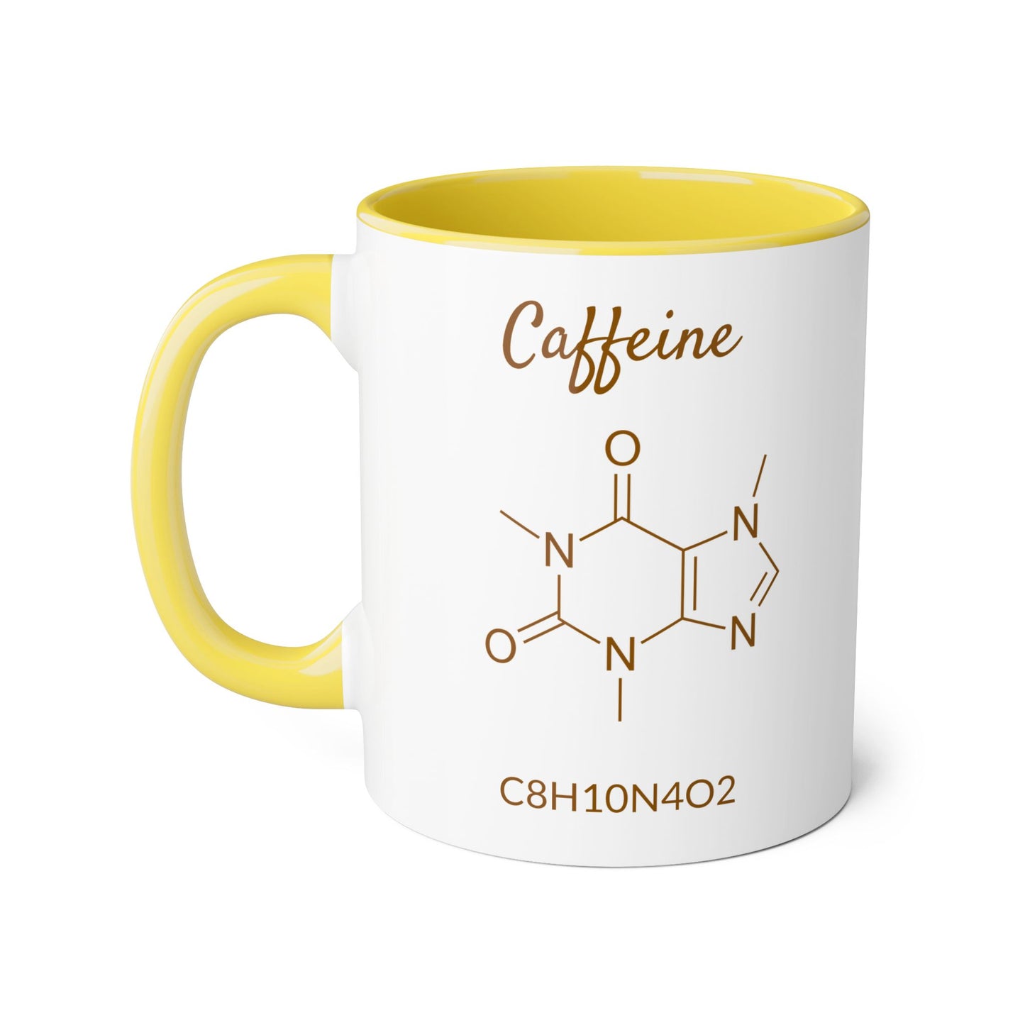 Caffeine Molecule · | Accent Mug (Small) (Pink/Red/Yellow).