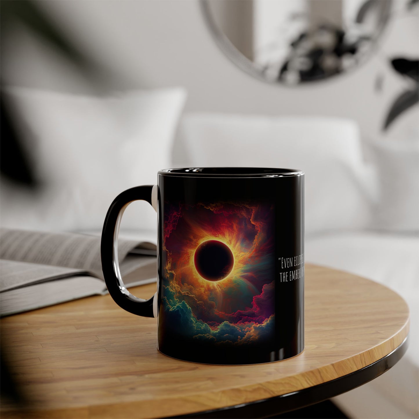 In Tenebris Solis, Accent Mug (Small) (Black/Navy Blue/Red)