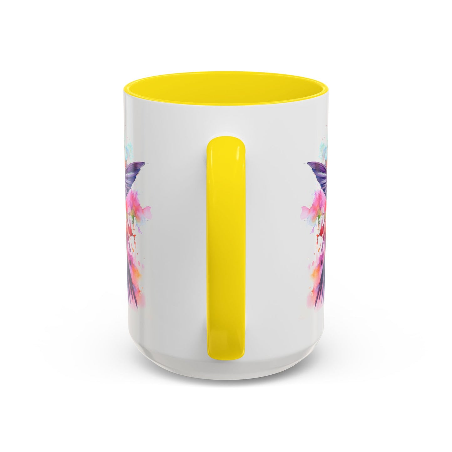 Hummingbird · Personalize It! With Your Name | Accent Mug (Small/Medium) (Black, Light Blue, Navy, Orange, Pink, Purple, Red, Yellow)