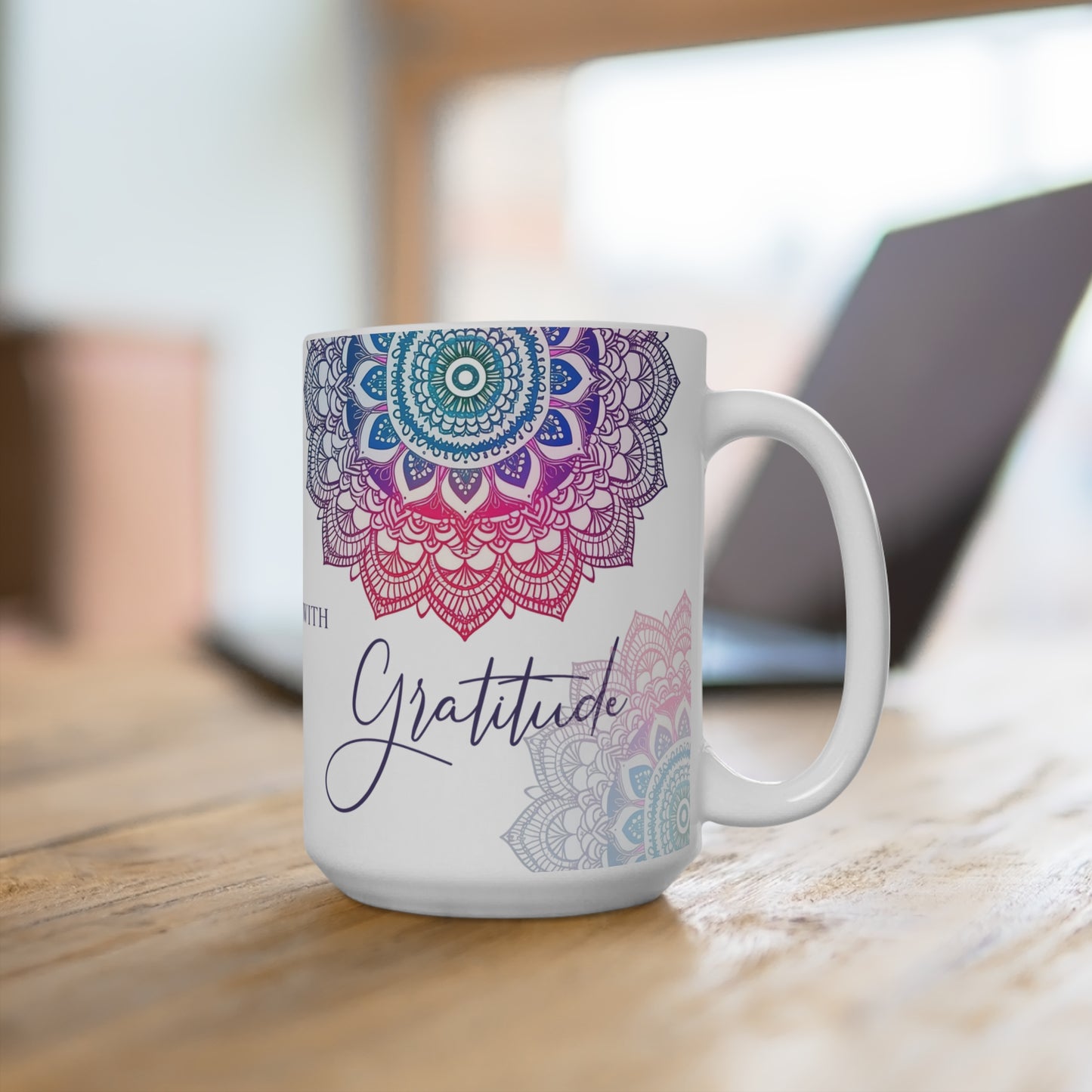 Gratitude Mandala | Ceramic Mug (Medium)