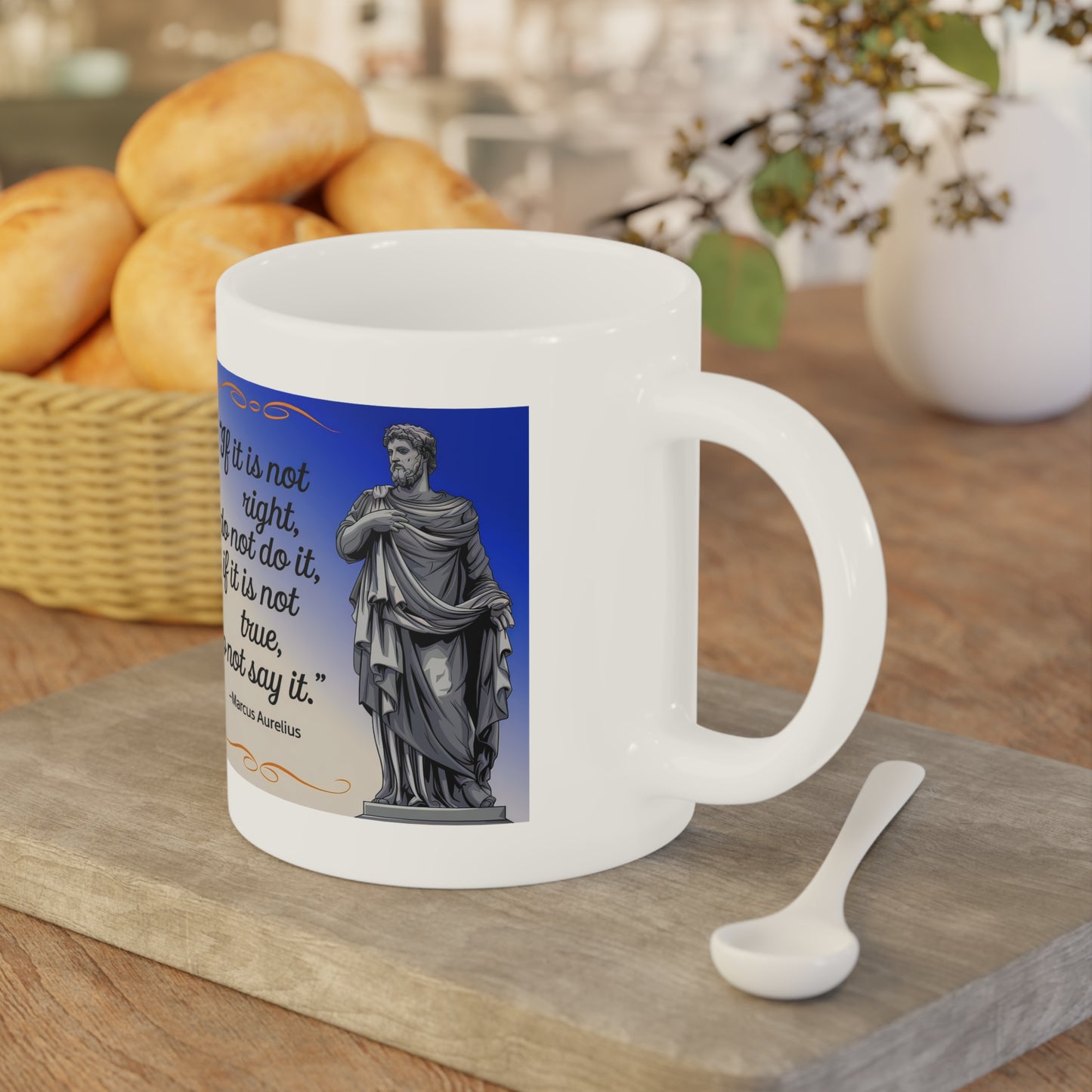 Stoicism Right and True: Personalize It! Your Name | Ceramic Mug (Large)