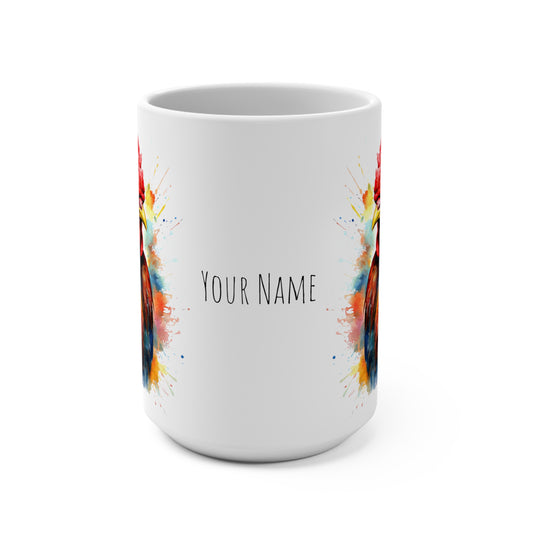 The Cock, Personalize It! Your Name Your Font, Ceramic Mug (Medium)