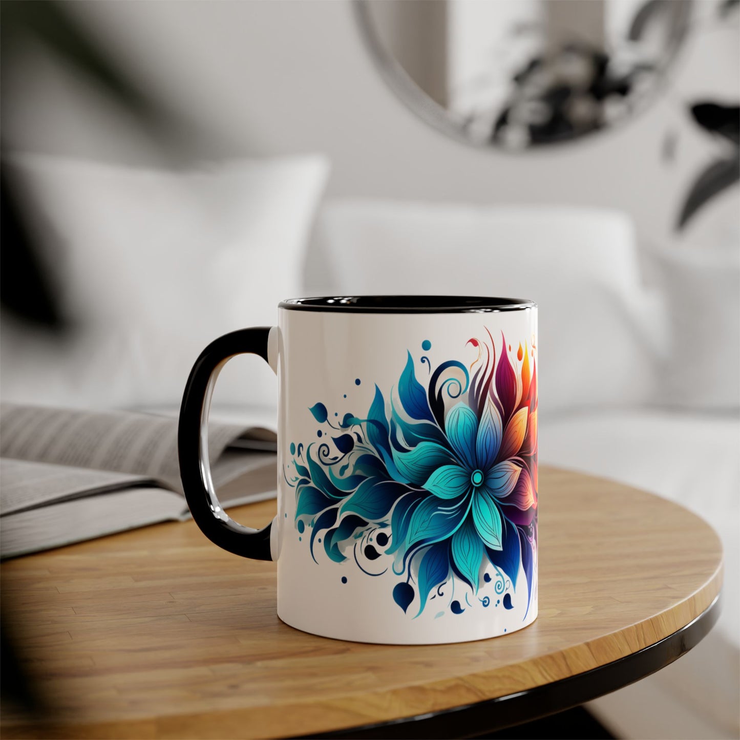 Vibrant Bloom Spectrum | Accent Mug (Small) (Black/Blue/Light Green/Pink/Red/Yellow)