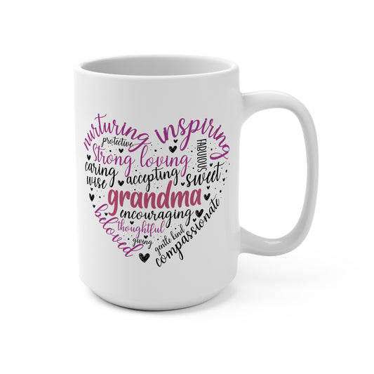 Grandma's Heart of Love | Ceramic Mug (Medium)