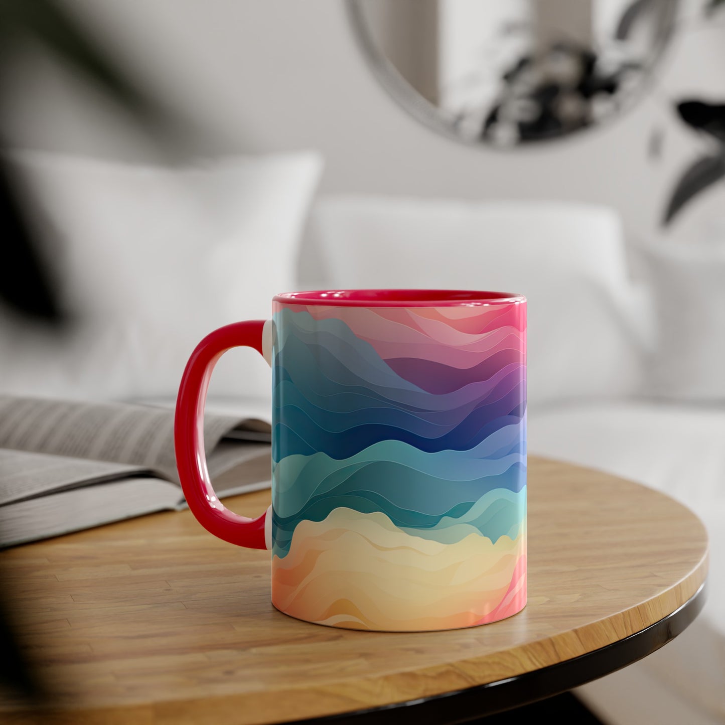 Colors of the Wind, Personalize It! Your Name, Accent Mug (Small) (Pink/Red)