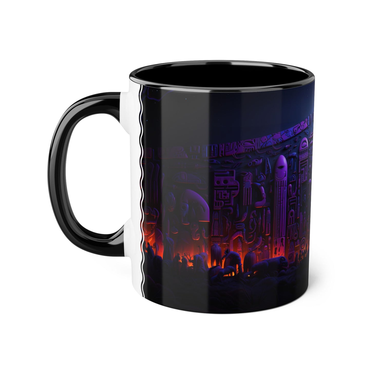 Midnight Civilization: Personalize It! Your Name, Your Font | Accent Mug (Small) (Black/Blue)