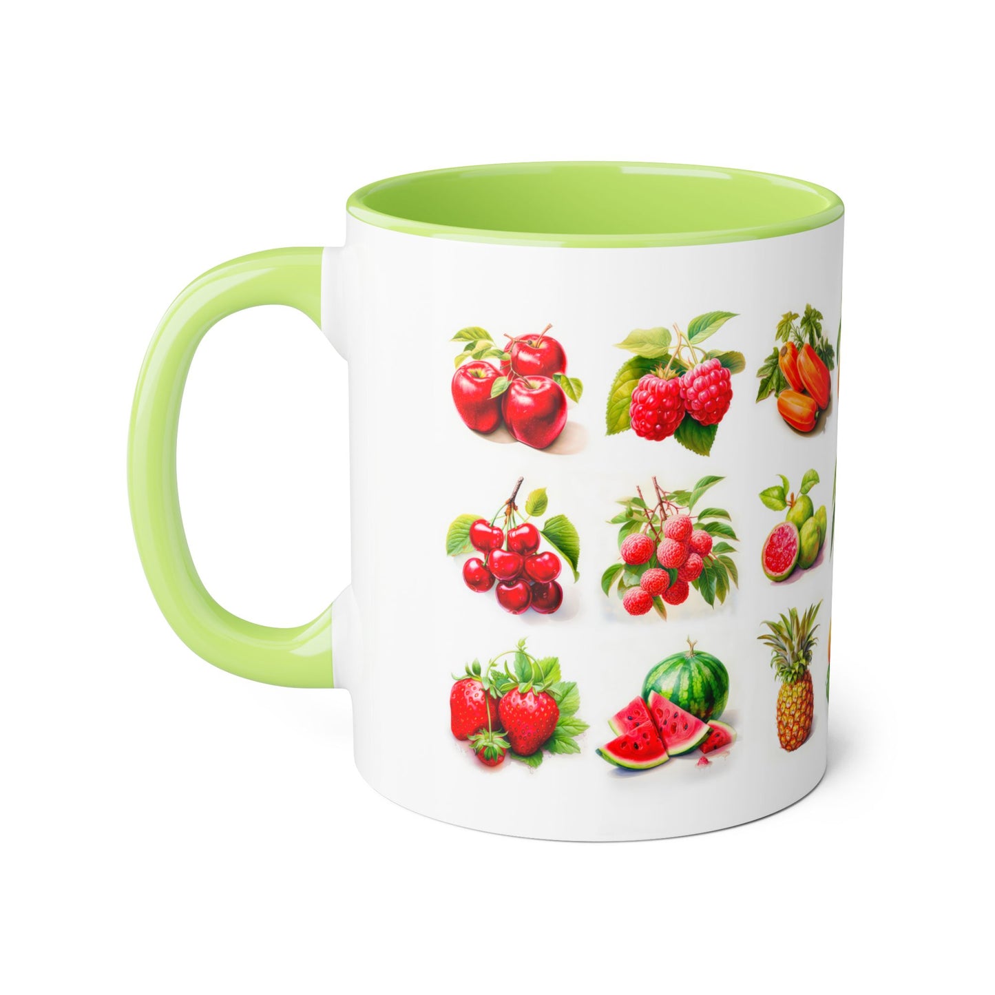 Fruits of the Earth | Accent Mug (Small) (Light Green/Red/Yellow).