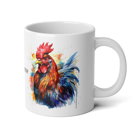 Majestic Rooster · Personalize It! Your Name and Font | Ceramic Mug (Large)