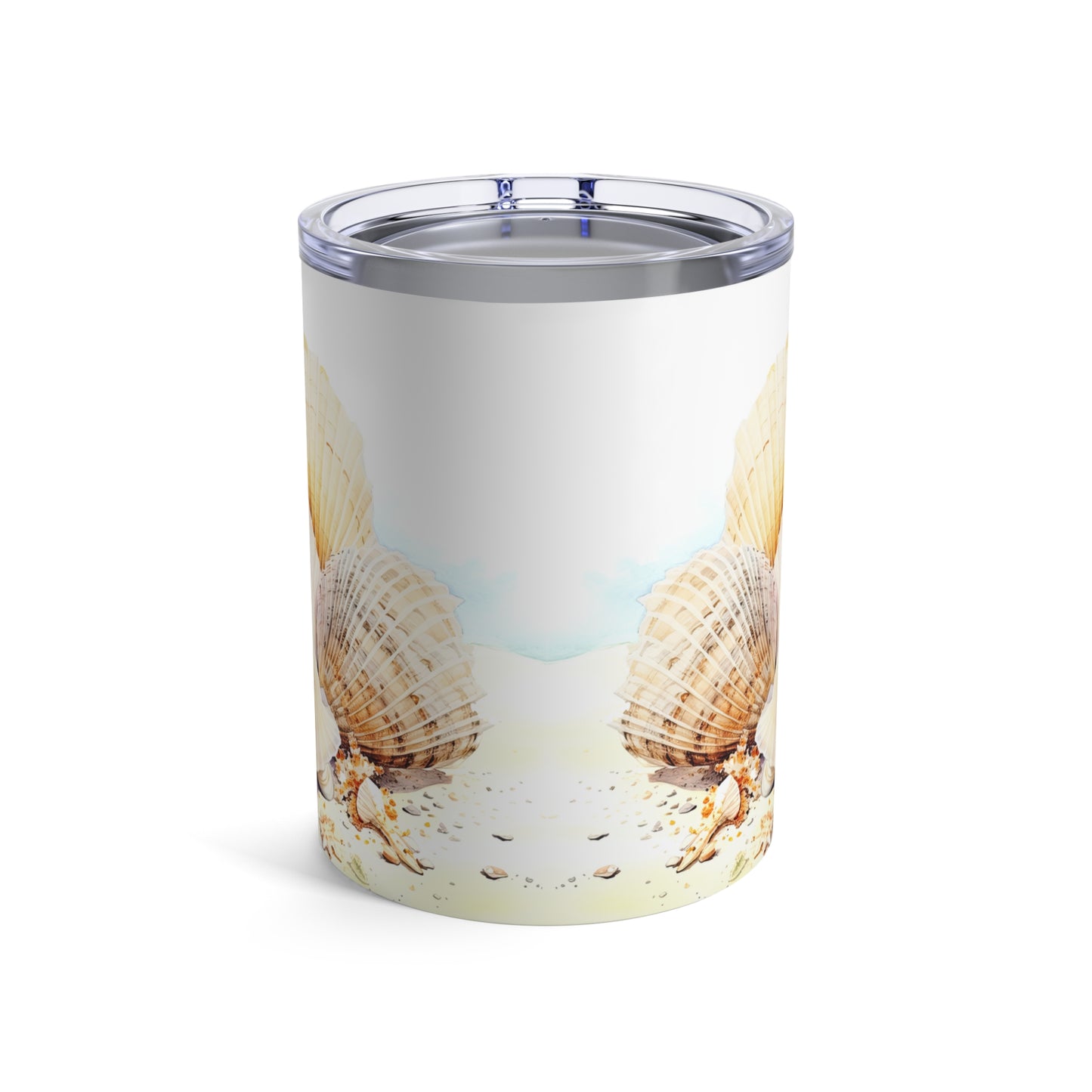 Serene Seashells Watercolor Art: Personalize It! Your Name, Font and Color | Small Tumbler 🇺🇸🇨🇦