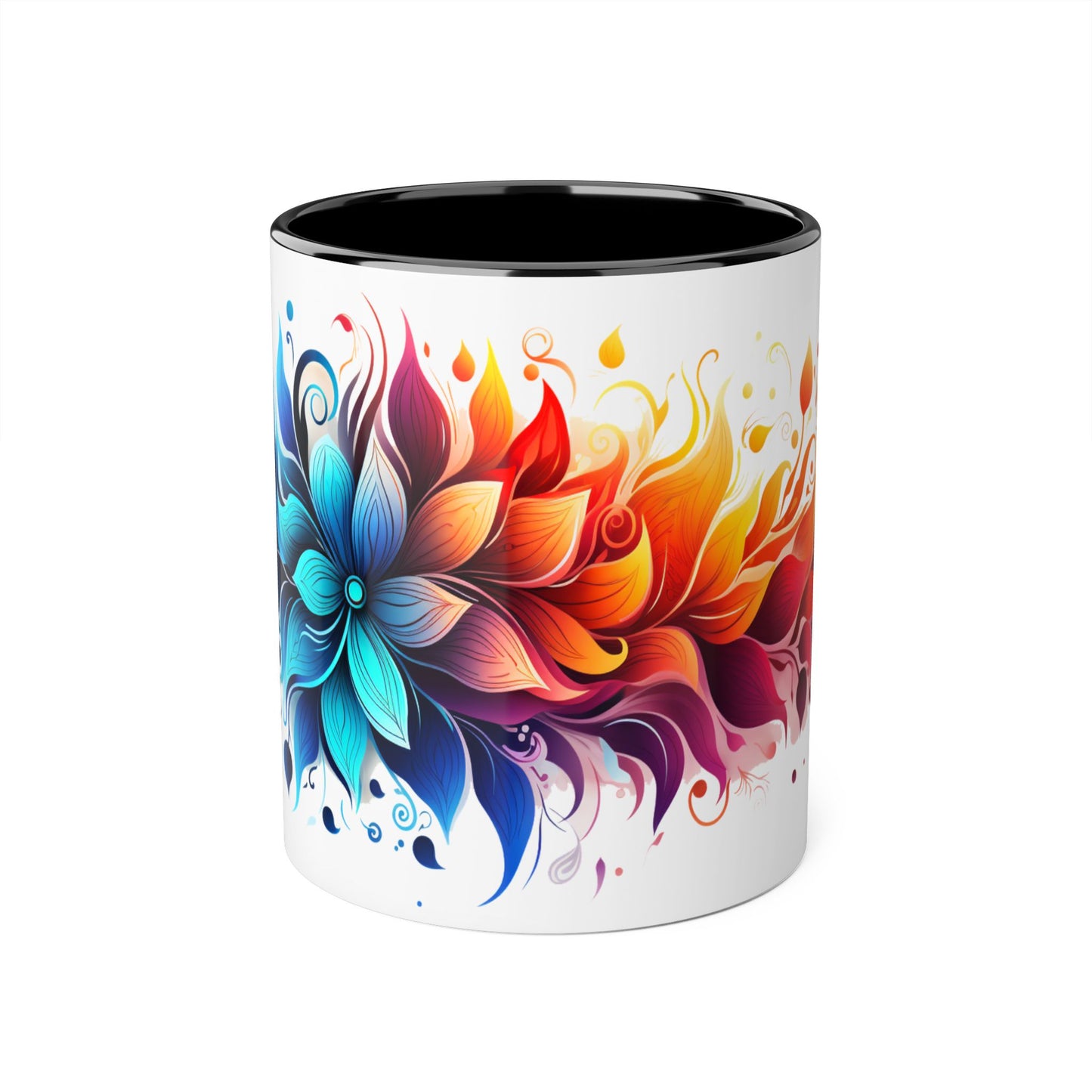 Vibrant Bloom Spectrum | Accent Mug (Small) (Black/Blue/Light Green/Pink/Red/Yellow)