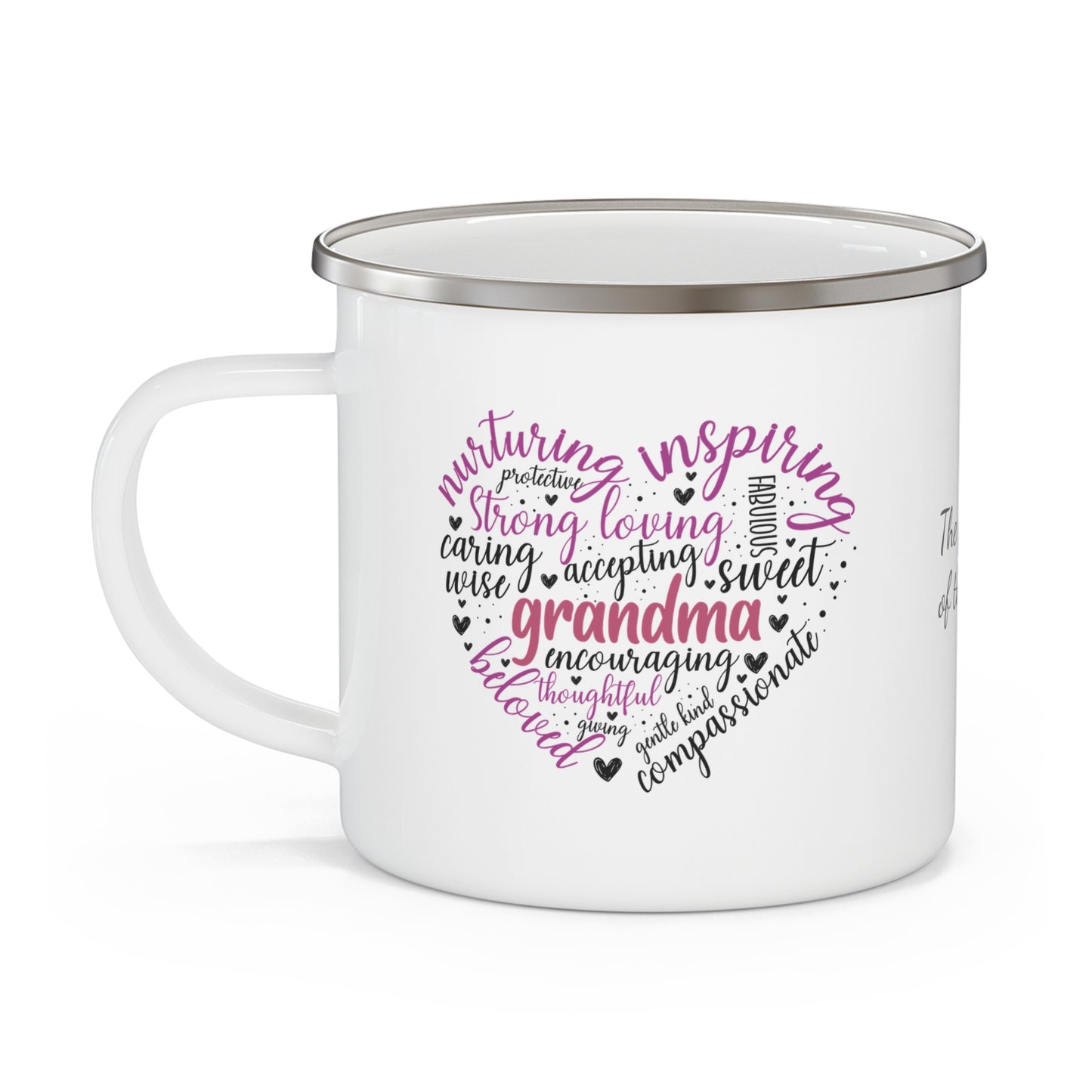 Grandma's Heart of Love | Enamel Camping Mug