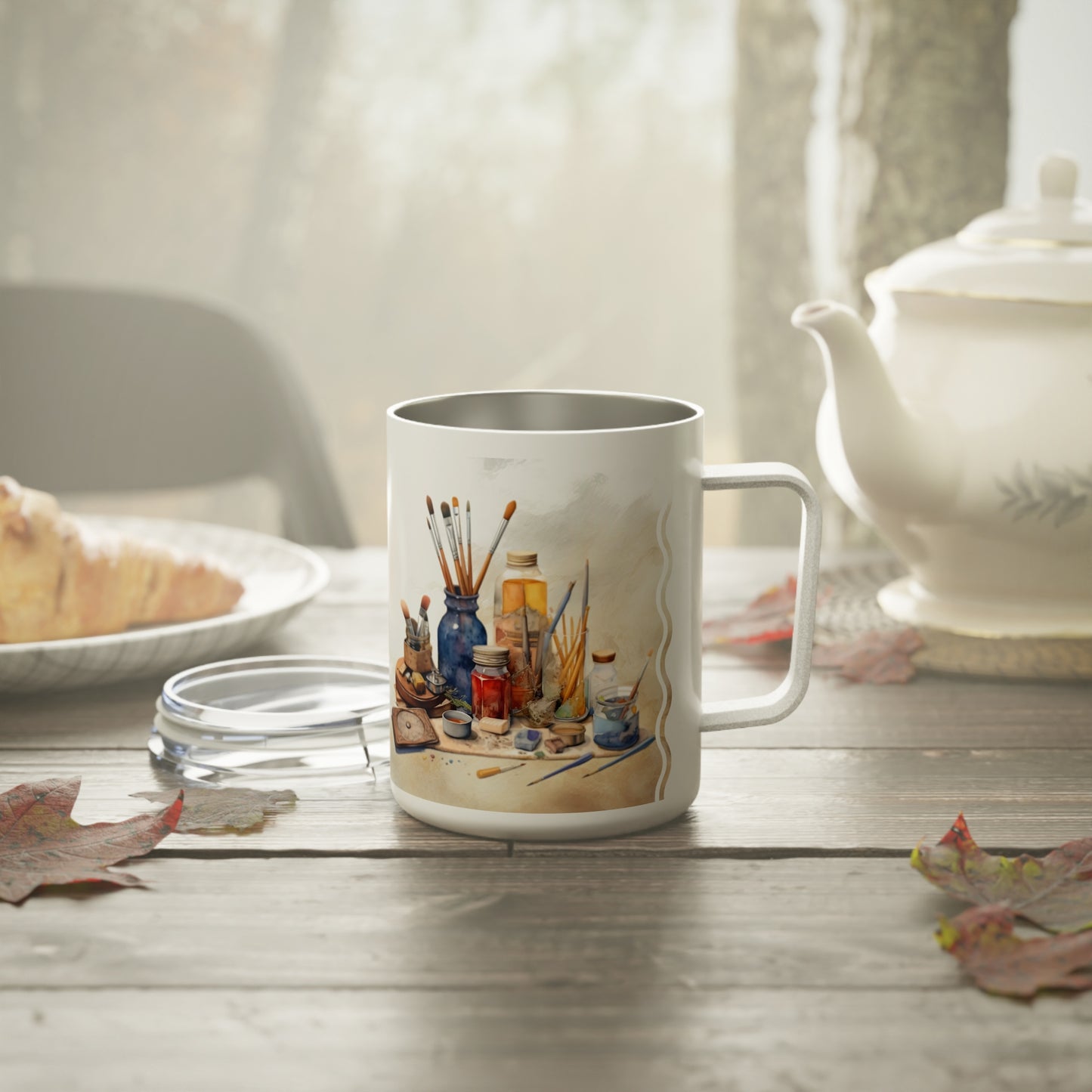 Artist's Painting Tools, Personalize It! Your Name, Insulated Coffee Mug