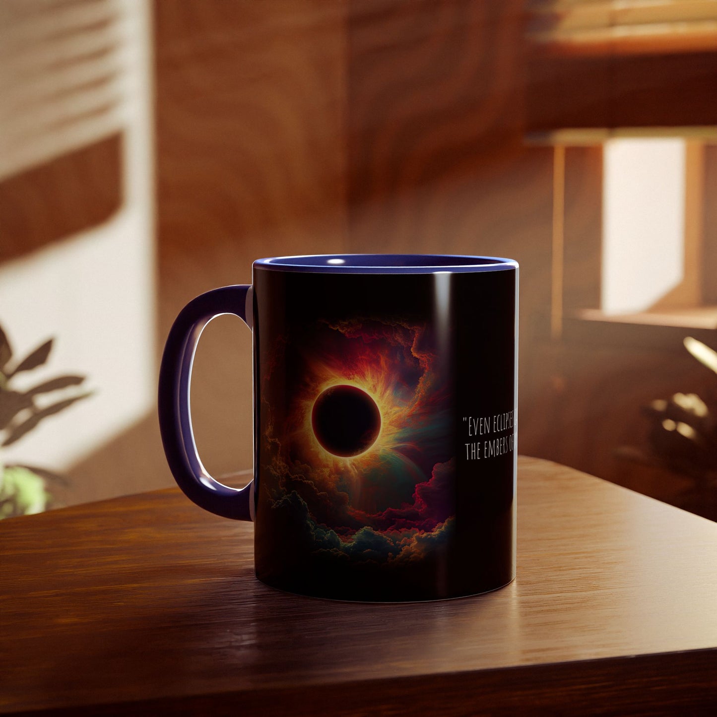 In Tenebris Solis, Accent Mug (Small) (Black/Navy Blue/Red)