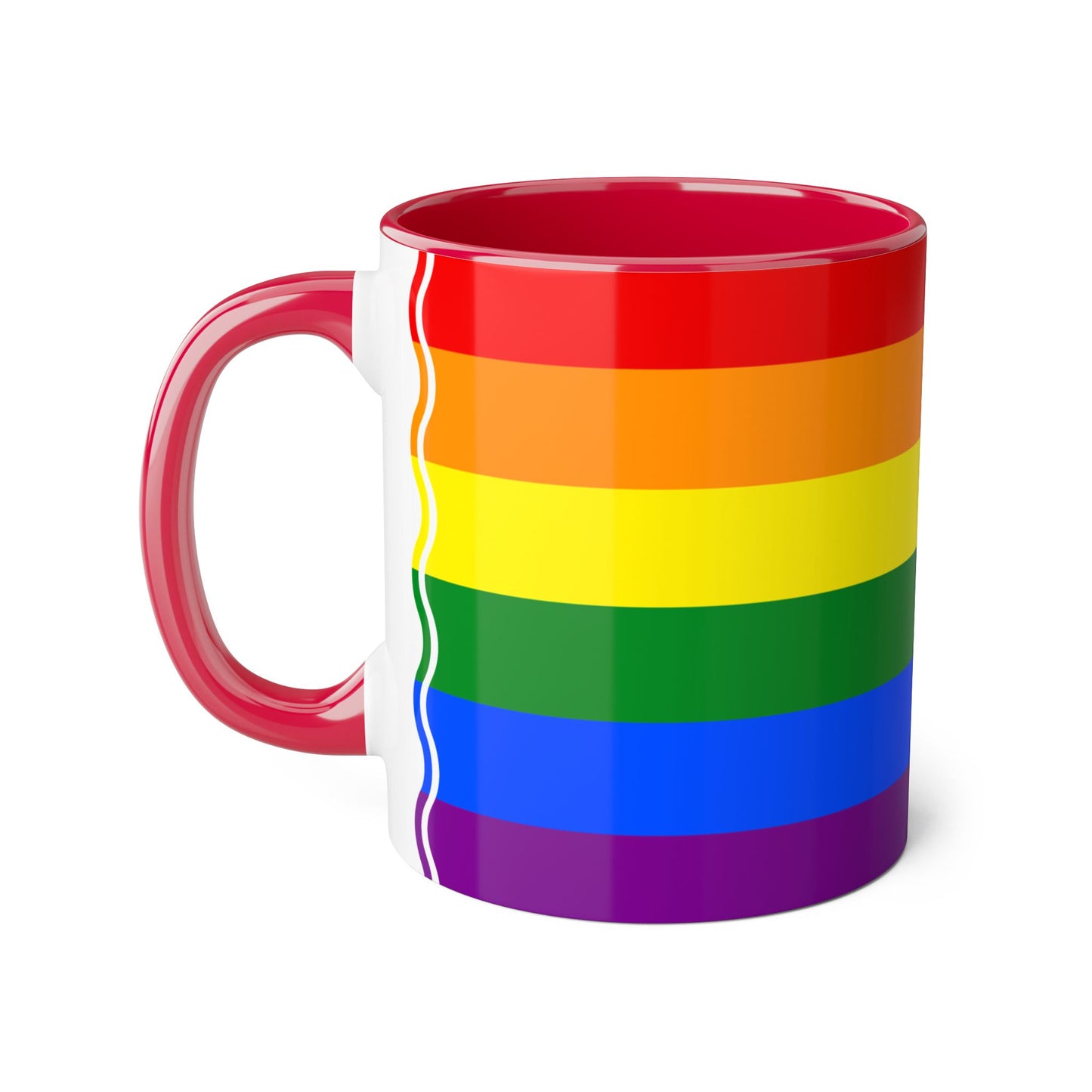 Rainbow Flag Colors | Accent Mug (Small) (Red)