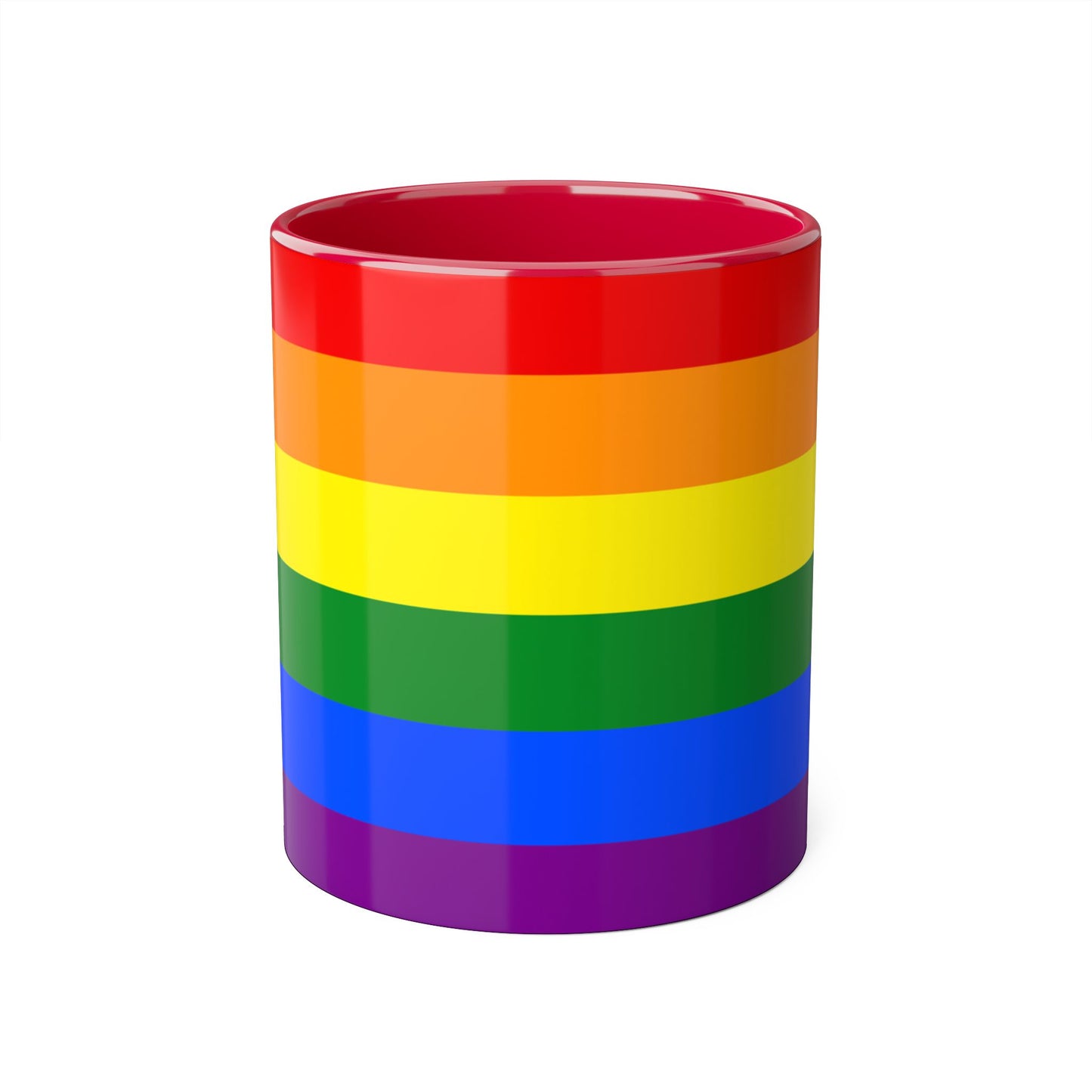 Rainbow Flag Colors | Accent Mug (Small) (Red)