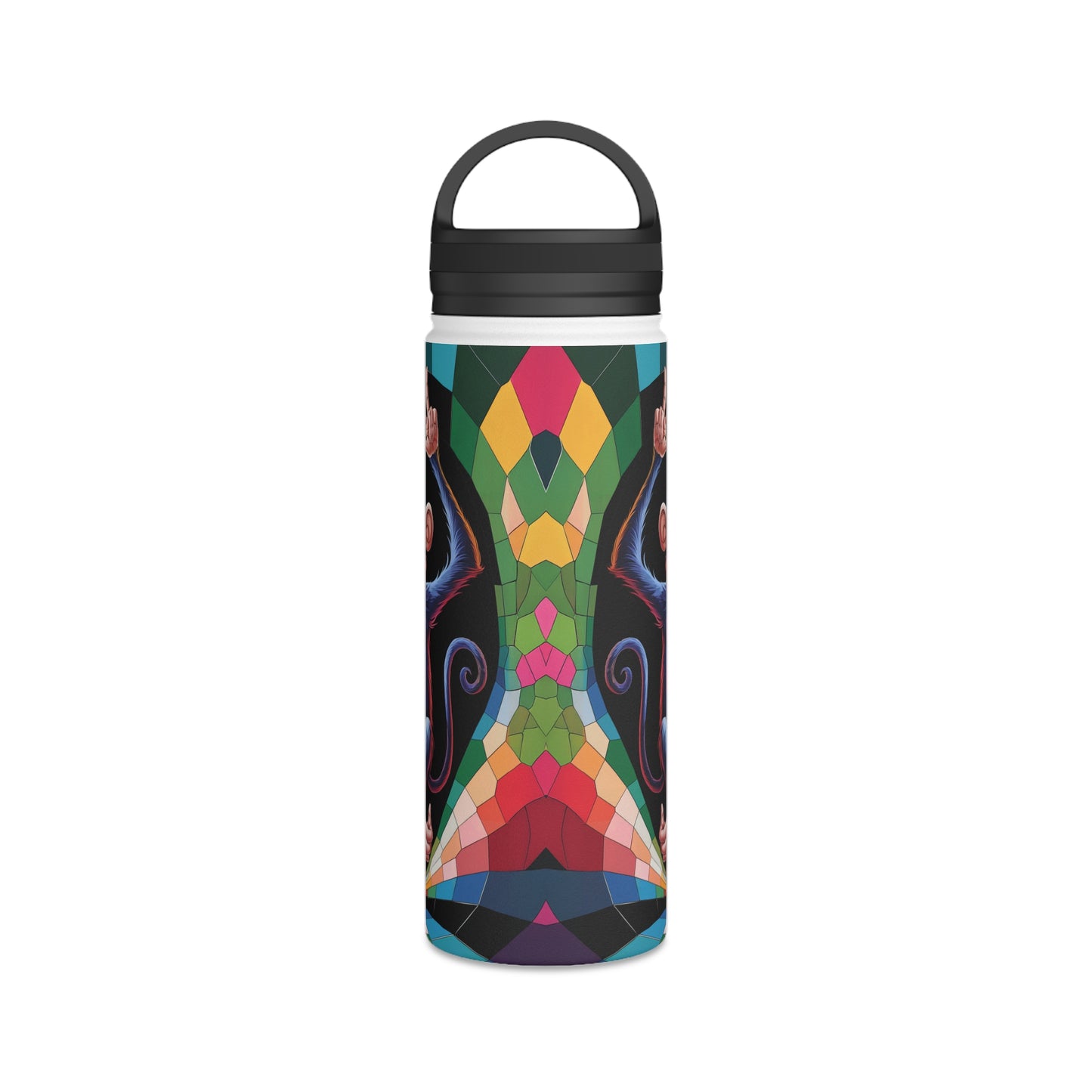 Prismatic Primate Peace | Stainless Steel Water Bottle Handle Lid (Small/Medium)