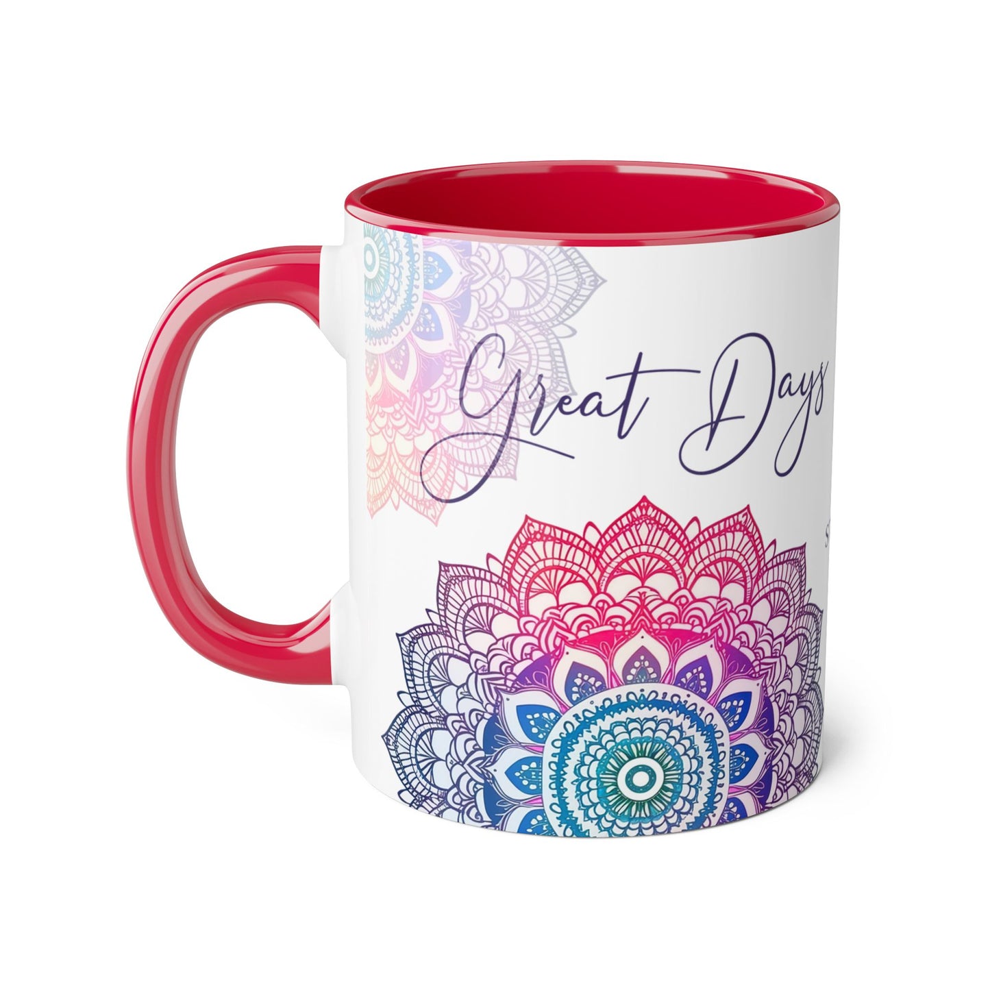 Gratitude Mandala | Accent Mug (Small) (Blue/Pink/Red)