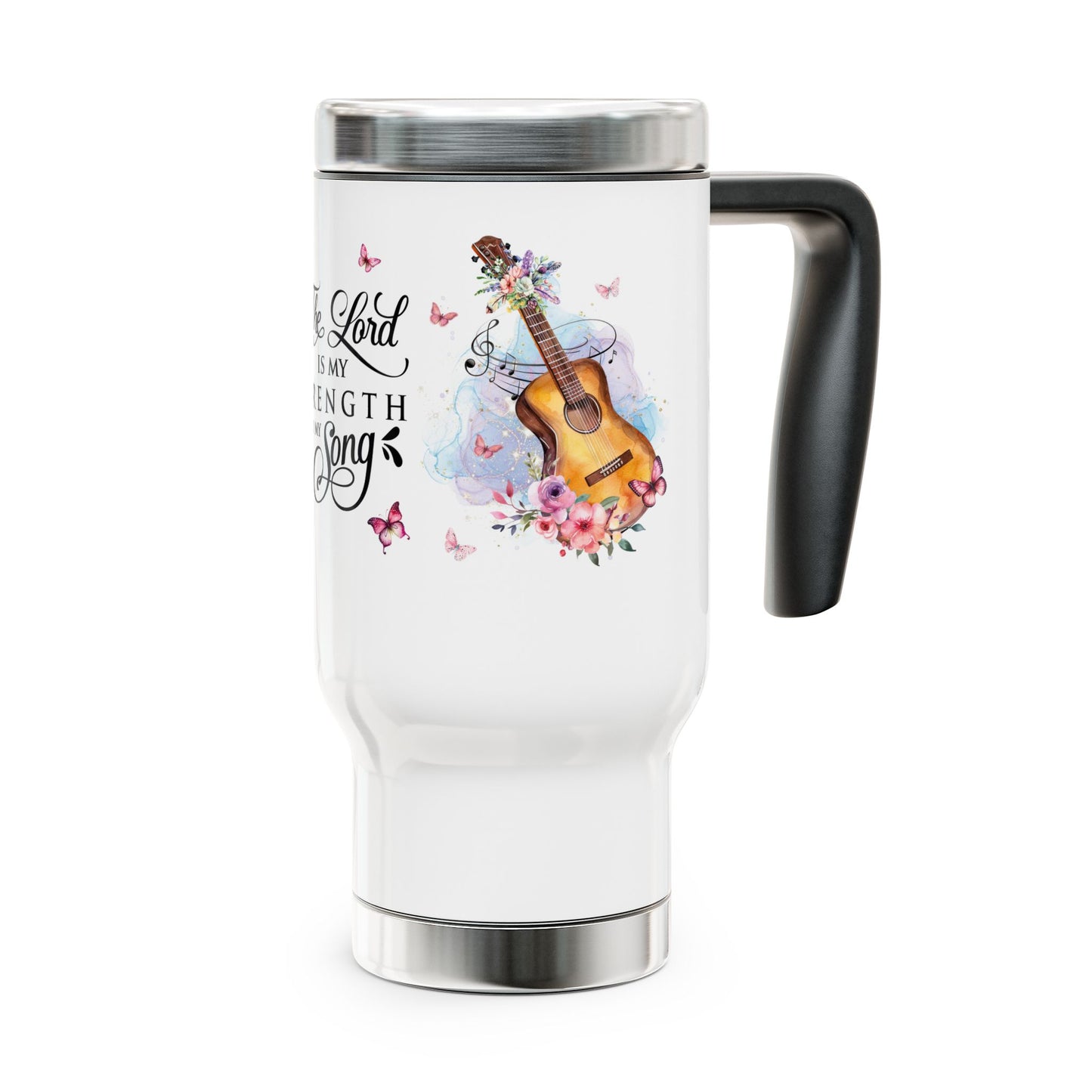 Melodic Faith Inspiration | Stainless Steel Travel Mug with Handle