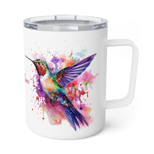 Hummingbird · Personalize It! With Your Name | Insulated Coffee Mug