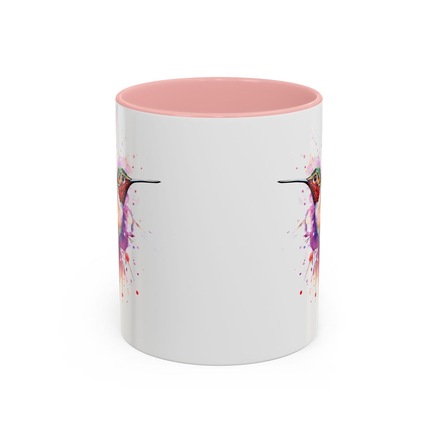 Hummingbird · Personalize It! With Your Name | Accent Mug (Small/Medium) (Black, Light Blue, Navy, Orange, Pink, Purple, Red, Yellow)