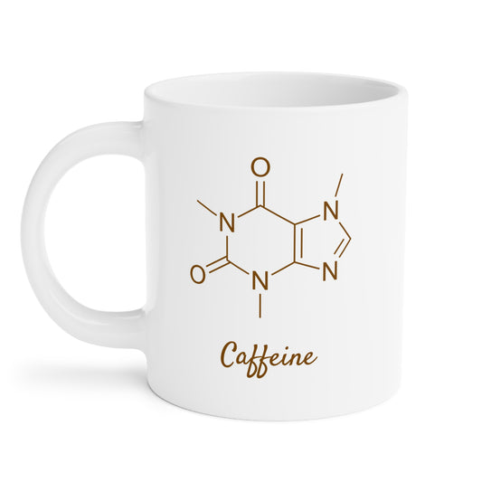 Caffeine Chemical Formula: Personalize It! Your Name Your Font | Ceramic Mug (Small/Medium/Large)