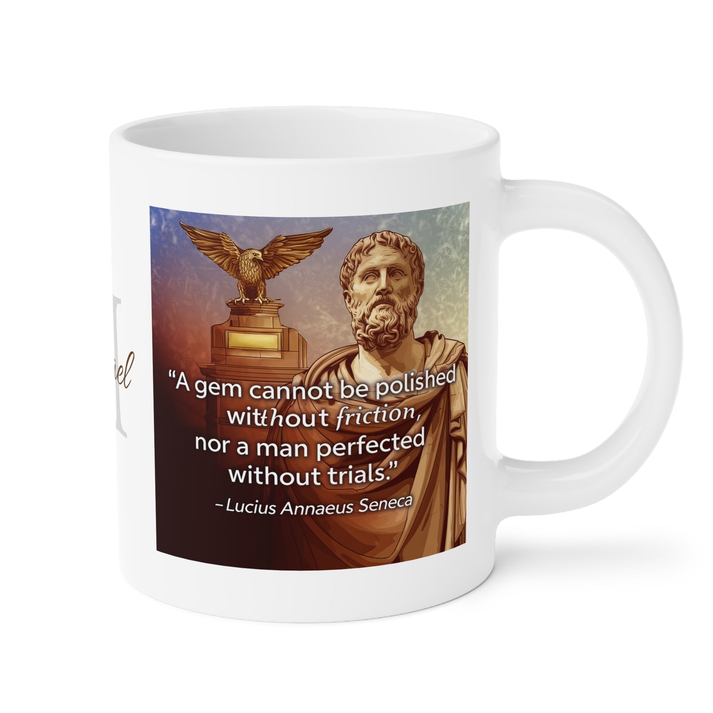 Stoicism The Perfected Man: Personalize It! Your Name | Ceramic Mug (Large)