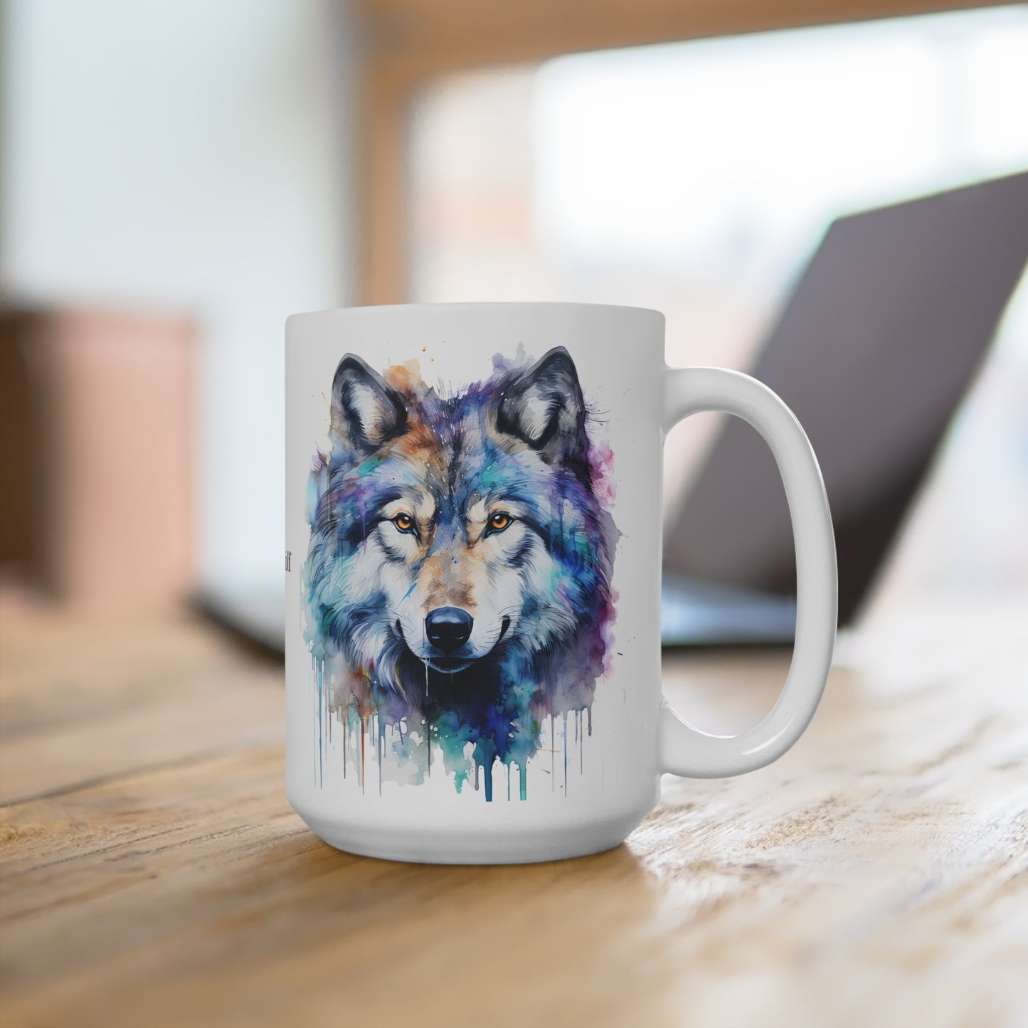 Wolf · Personalize It! Your Name and Font | Ceramic Mug (Small/Medium/Large).