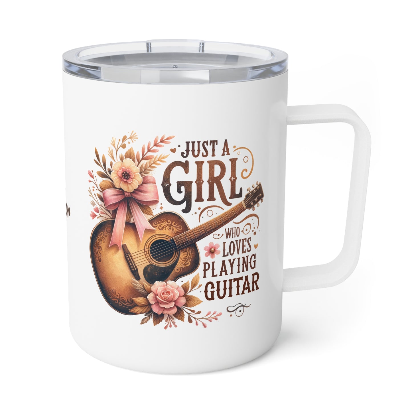 Just A Girl Who Loves Playing Guitar · Personalize It! Your Name | Insulated Coffee Mug