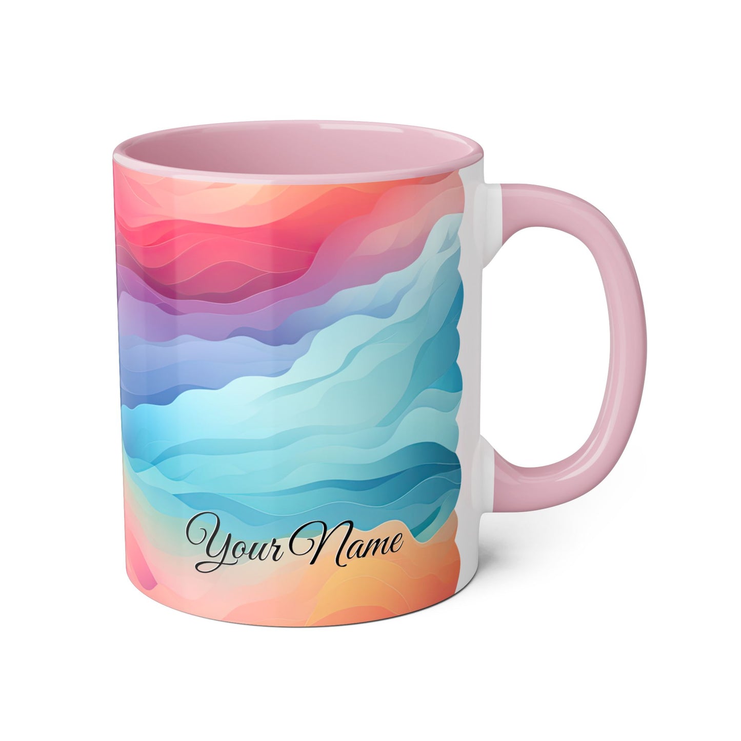 Colors of the Wind · Personalize It! Your Name | Accent Mug (Small) (Pink/Red).