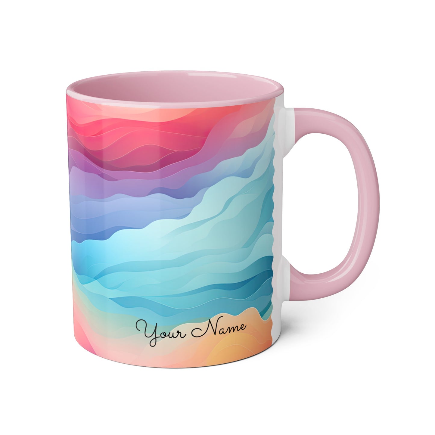 Colors of the Wind, Personalize It! Your Name, Accent Mug (Small) (Pink/Red)