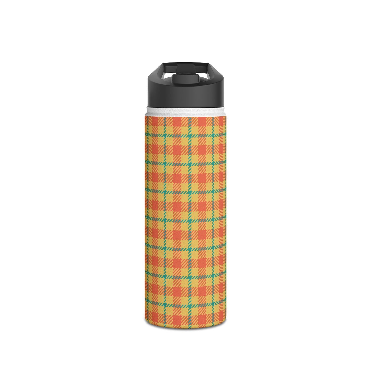 Citrus Plaid | Stainless Steel Water Bottle Standard Lid (Small/Medium)