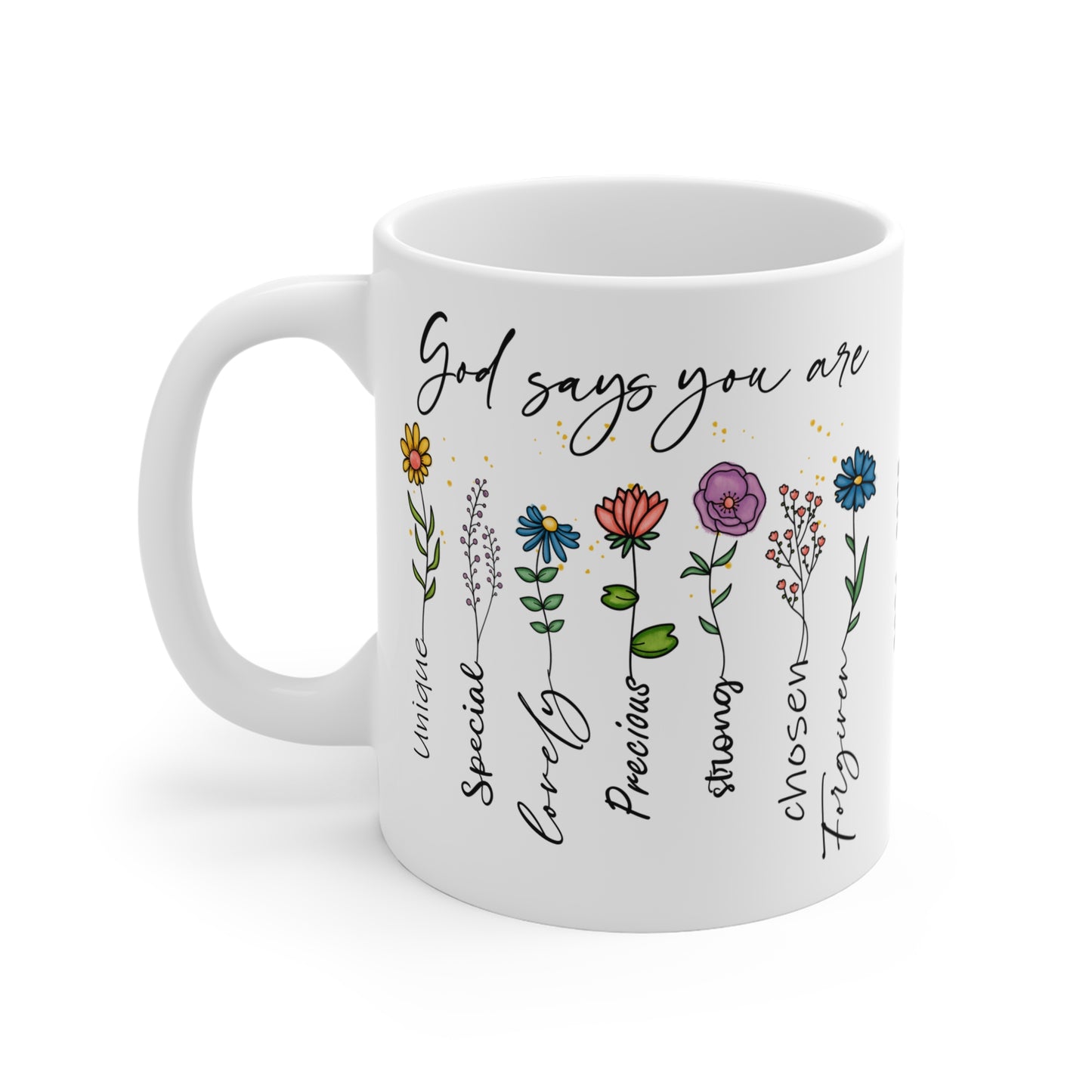 God Says You Are Flowers · Calendar Mugs: 2-Year Calendar 2024 to 2025 | Ceramic Mug (Small)