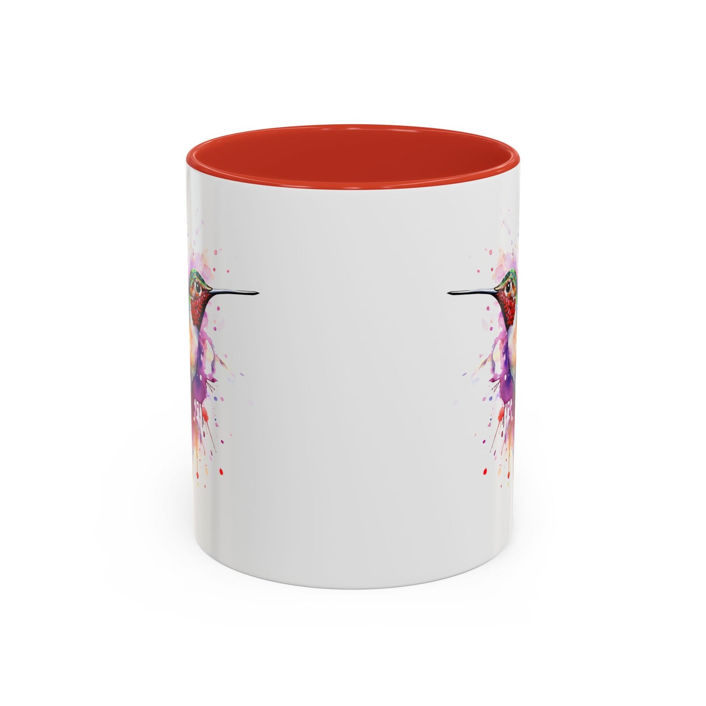 Hummingbird · Personalize It! With Your Name | Accent Mug (Small/Medium) (Black, Light Blue, Navy, Orange, Pink, Purple, Red, Yellow)