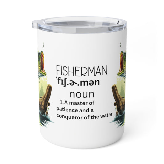 Fisherman: A Master of Patience and a Conqueror of the Water, Insulated Coffee Mug