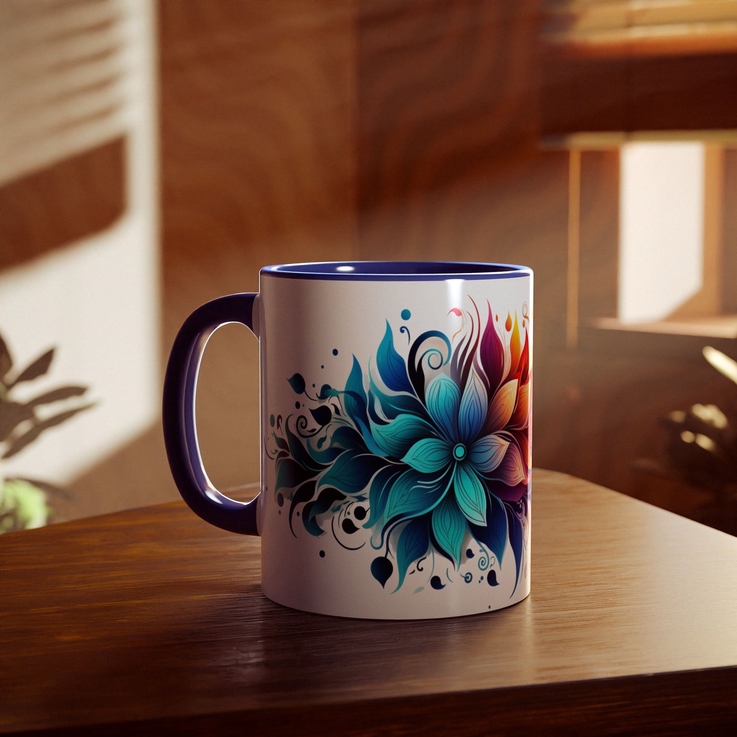 Vibrant Bloom Spectrum | Accent Mug (Small) (Black/Blue/Light Green/Pink/Red/Yellow)