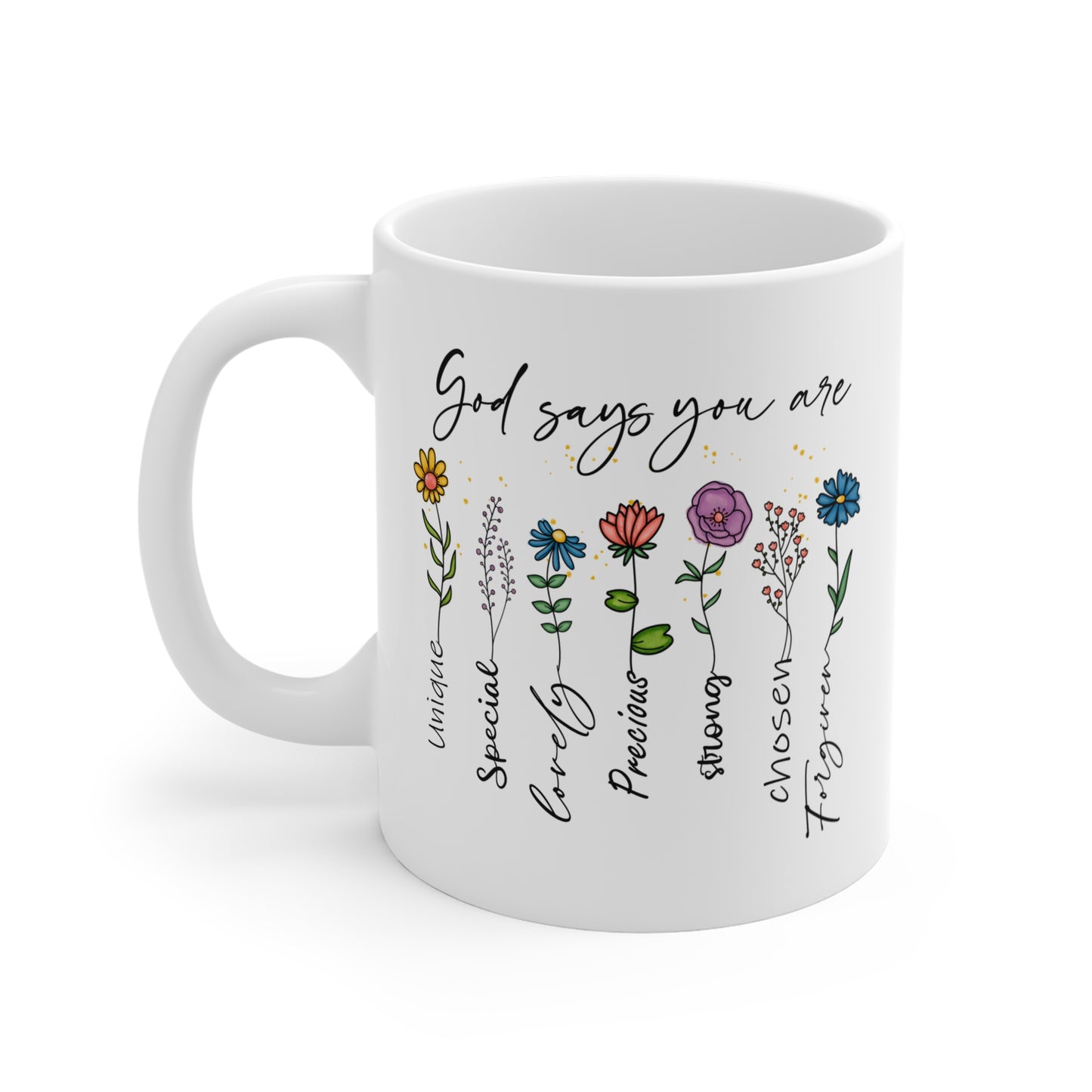 God Says You Are (Flowers), 2 Year Calendar 2024 to 2025, Ceramic Mug (Small)