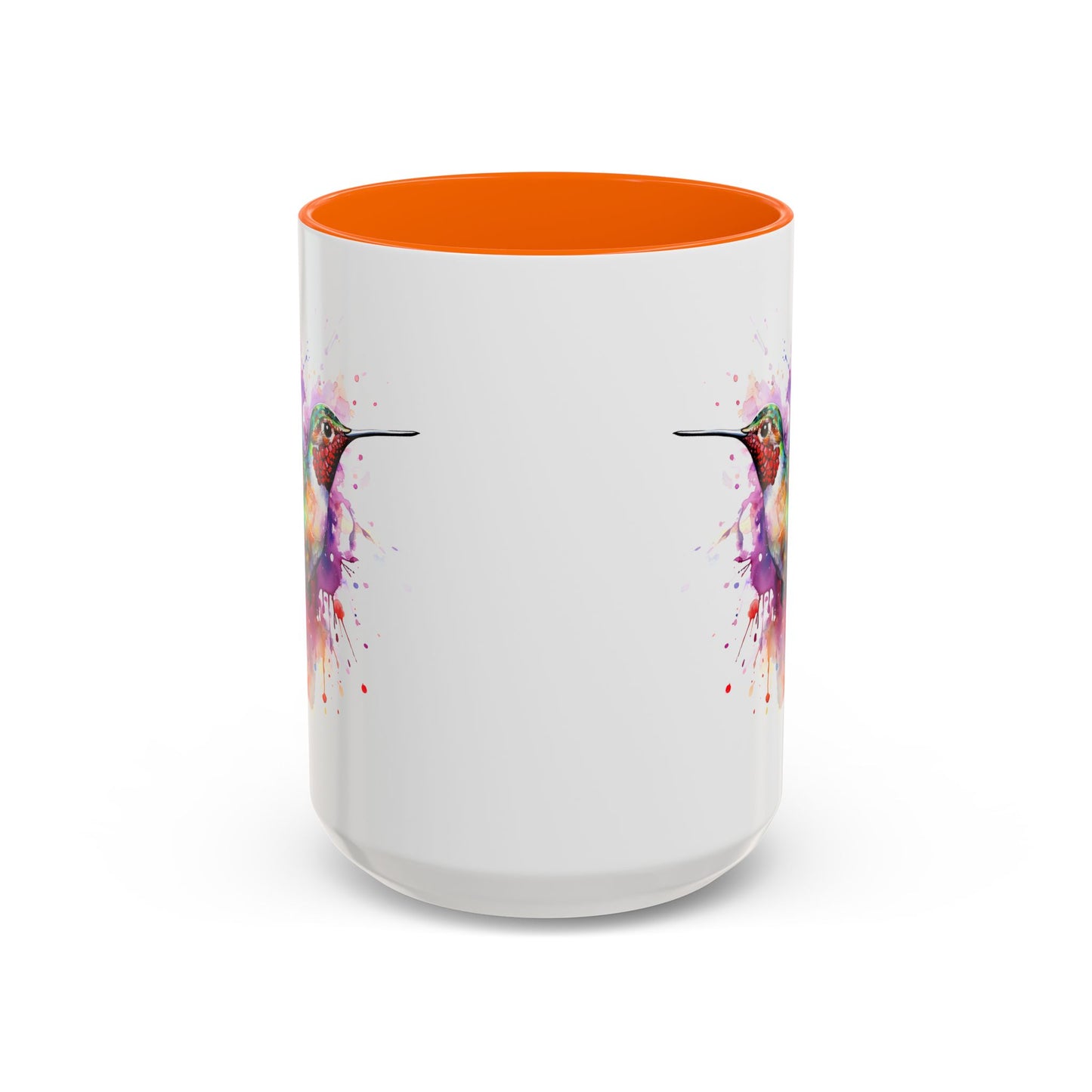 Hummingbird · Personalize It! With Your Name | Accent Mug (Small/Medium) (Black, Light Blue, Navy, Orange, Pink, Purple, Red, Yellow)