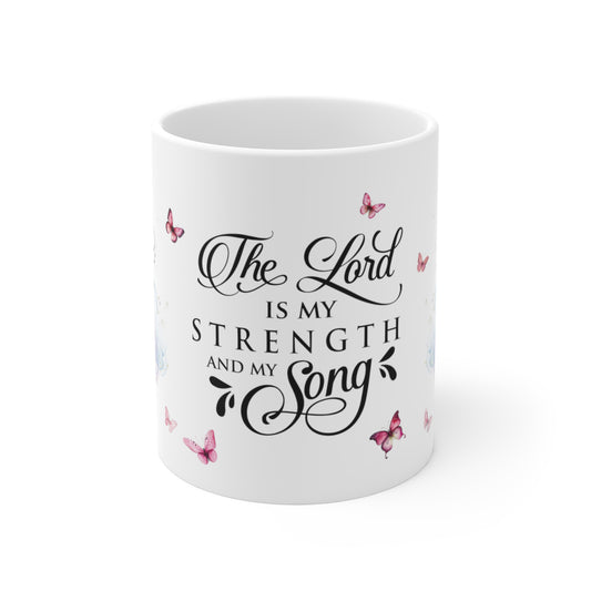 The Lord is My Strength and My Song, Ceramic Mug (Small)