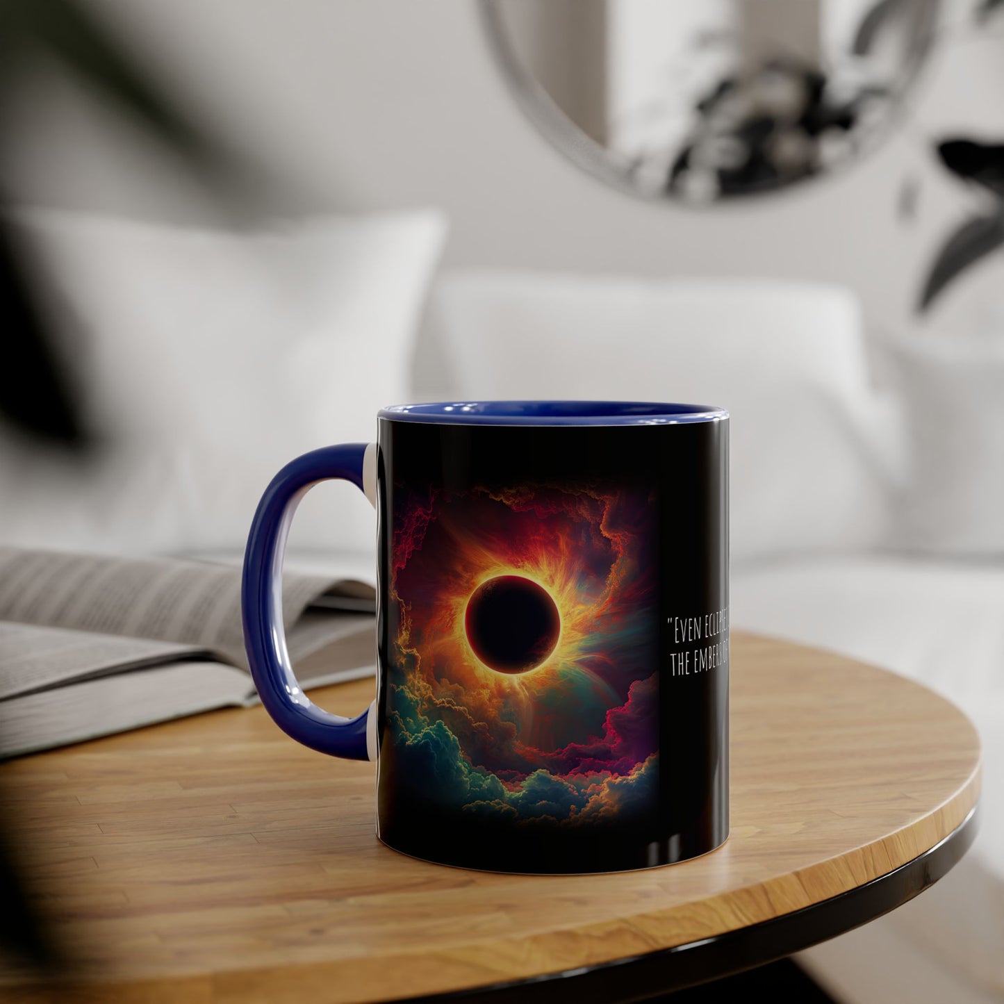 In Tenebris Solis, Accent Mug (Small) (Black/Navy Blue/Red)