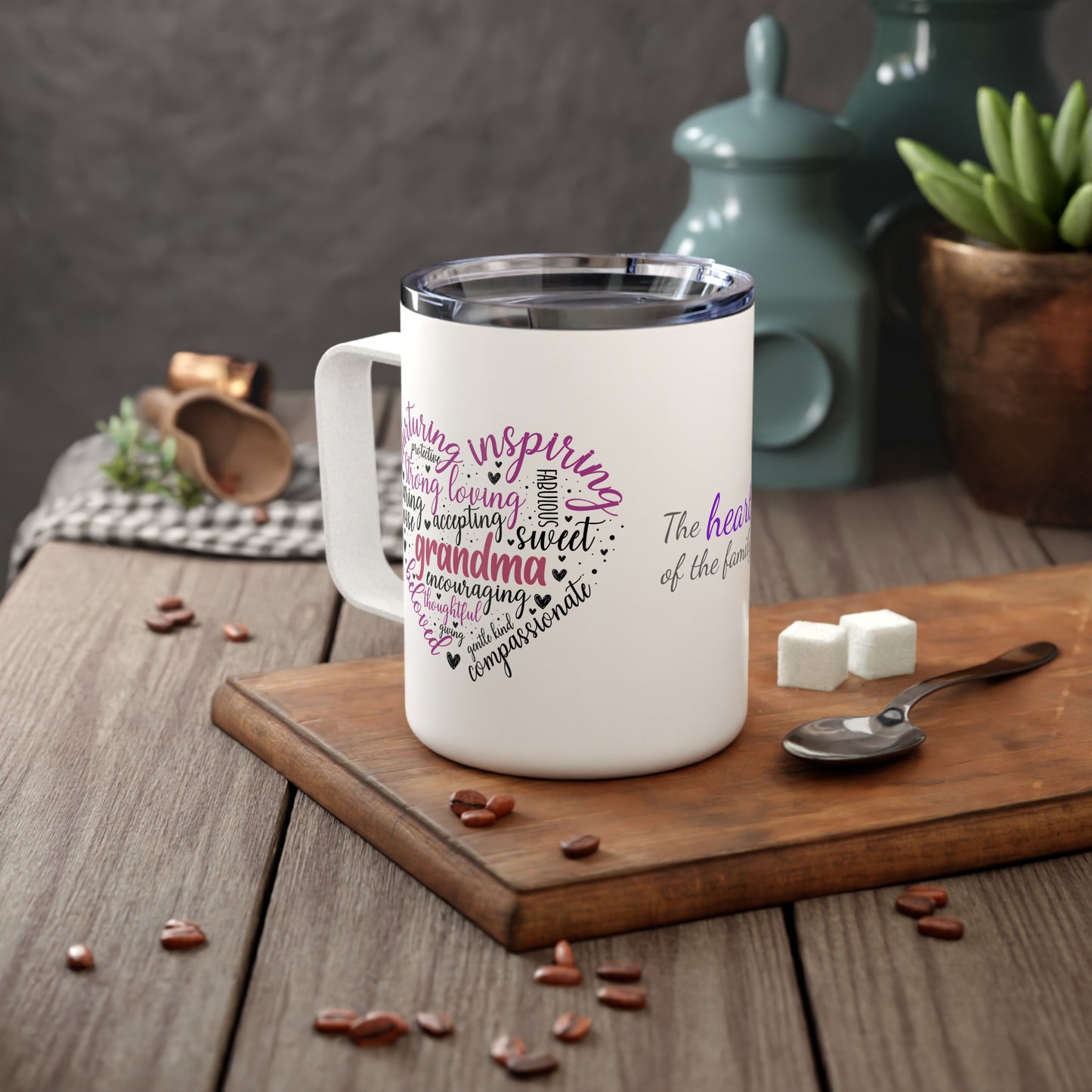 Grandma's Heart of Love | Insulated Coffee Mug