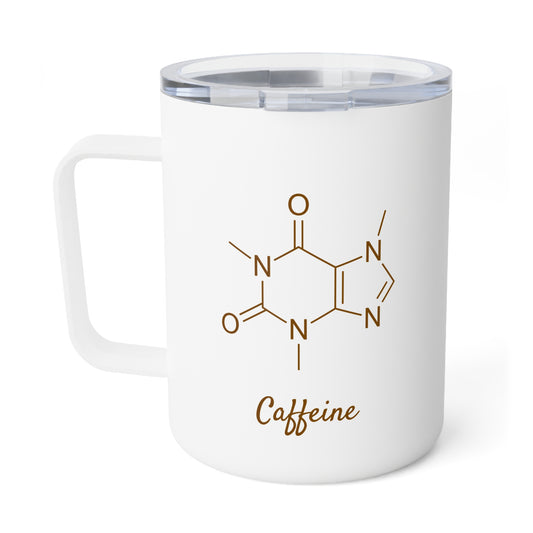 Caffeine Chemical Formula: Personalize It! Your Name Your Font | Insulated Coffee Mug