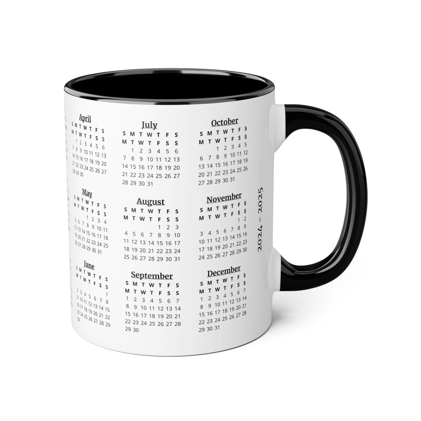 God Says You Are (Flowers), 2 Year Calendar 2024 to 2025, Accent Mug (Small) (Black/Blue/Light Green/Pink/Red/Yellow)