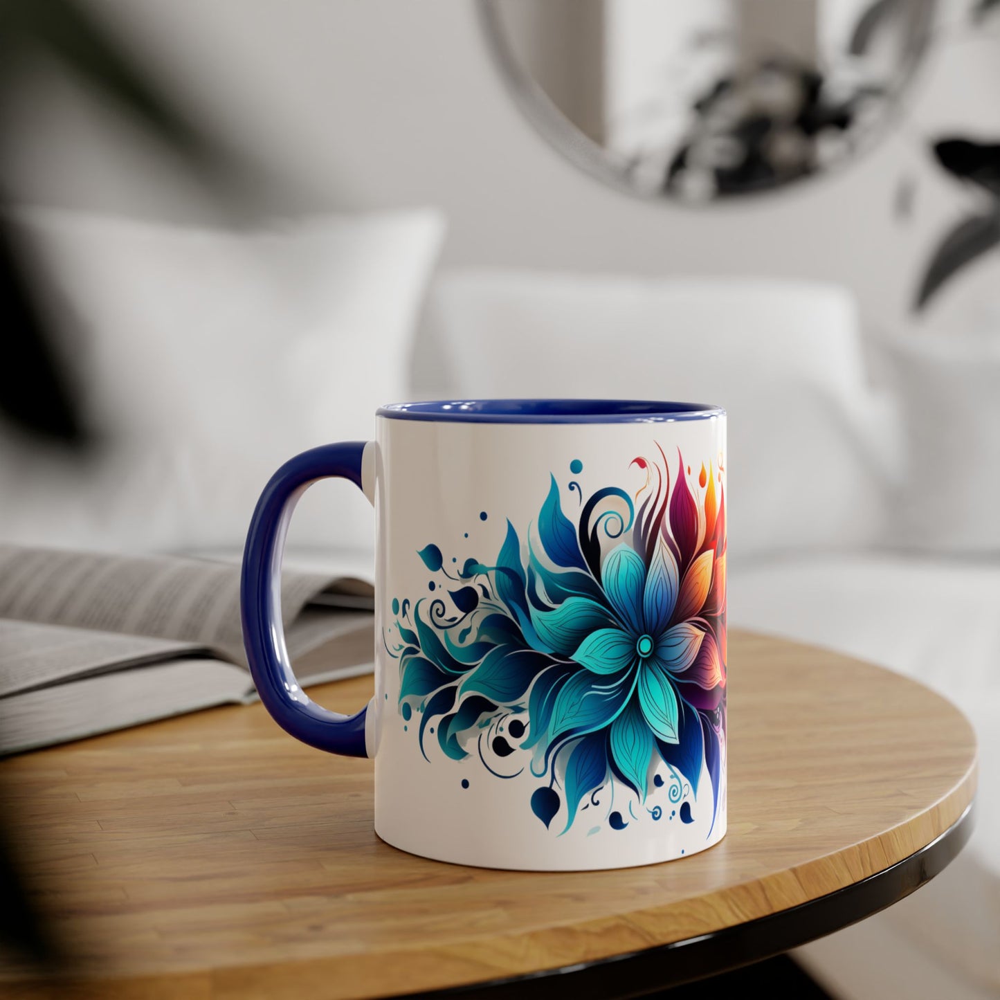 Vibrant Bloom Spectrum | Accent Mug (Small) (Black/Blue/Light Green/Pink/Red/Yellow).